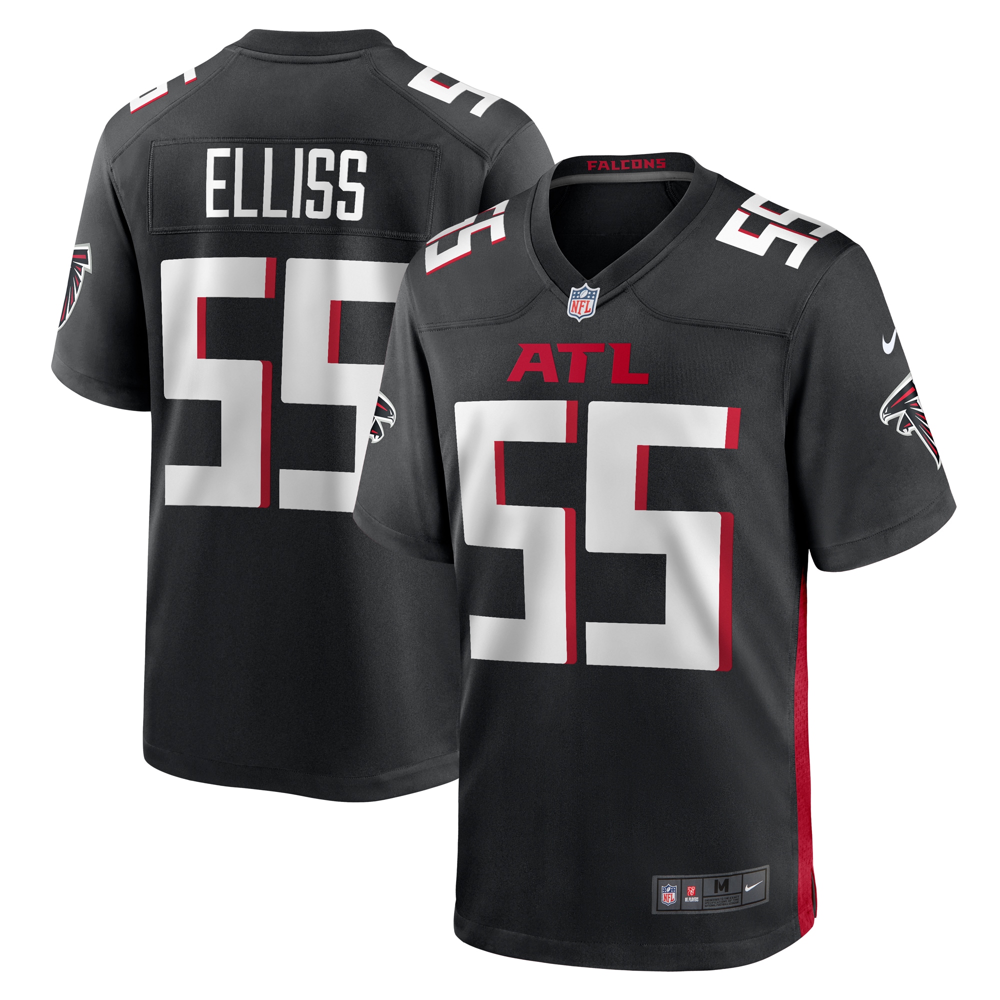 Kaden Elliss Atlanta Falcons Game Player Jersey - Black
