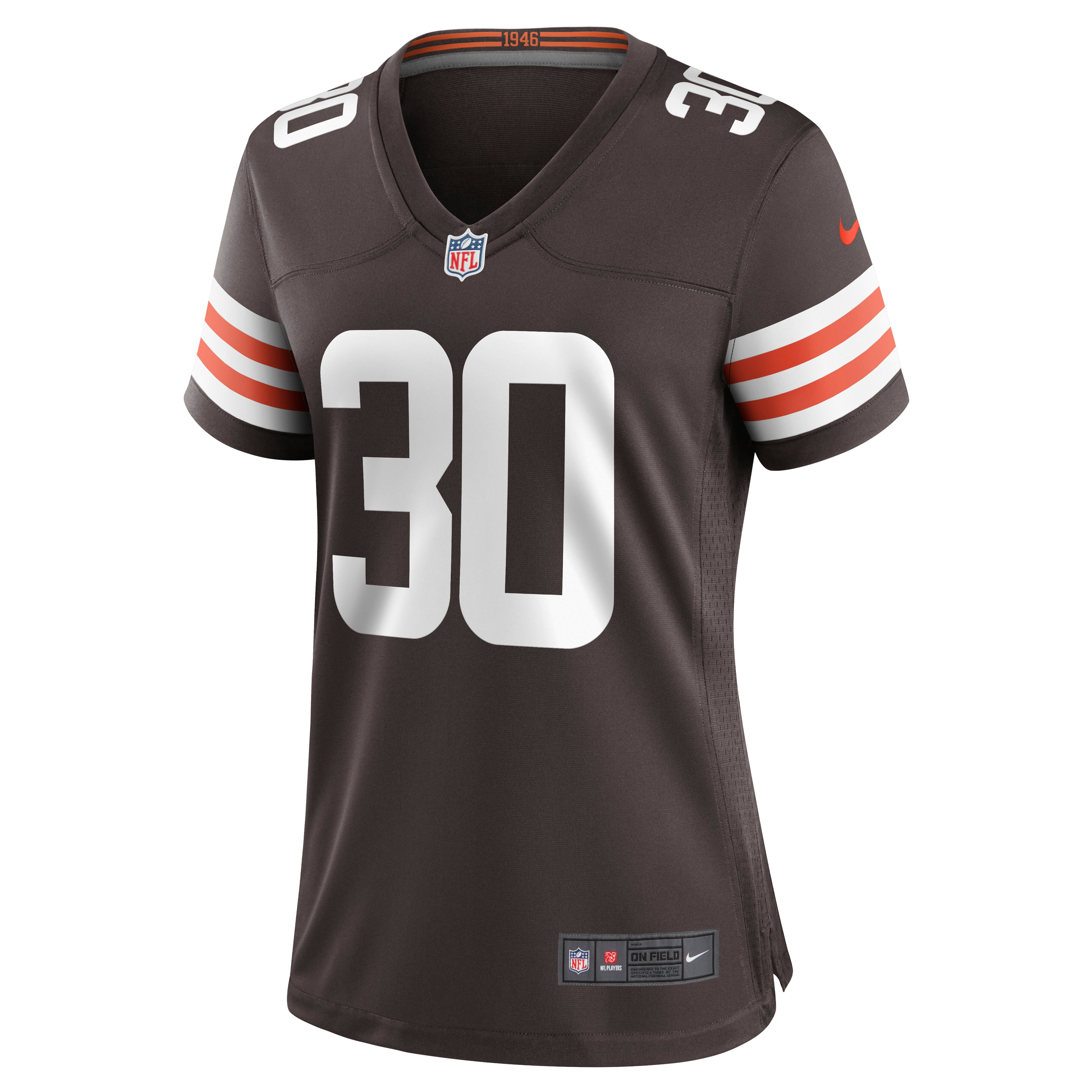 D'Ernest Johnson Cleveland Browns  Women's Game Jersey - Brown