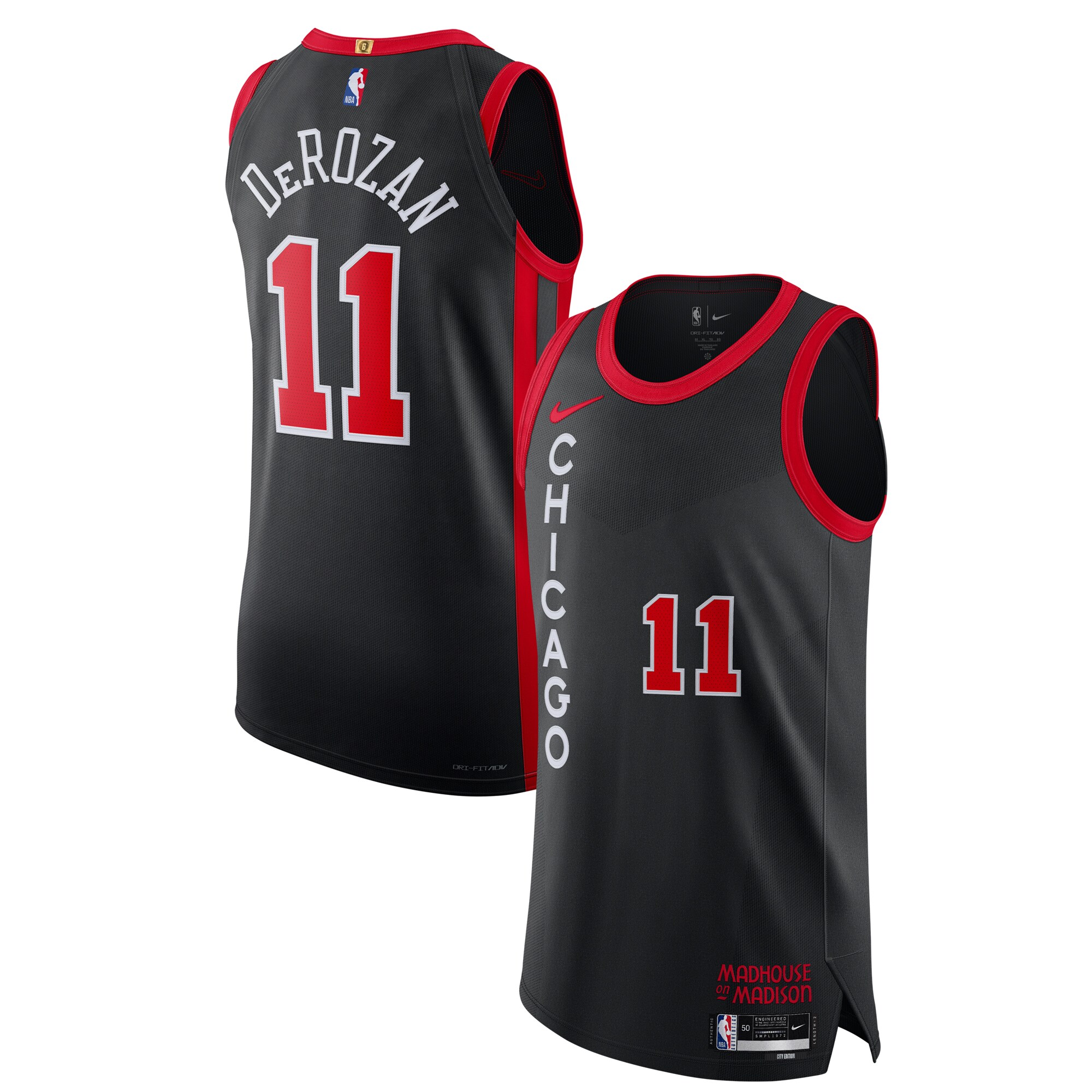Men's Chicago Bulls DeMar DeRozan  Black 2023/24 Authentic Jersey - City Edition