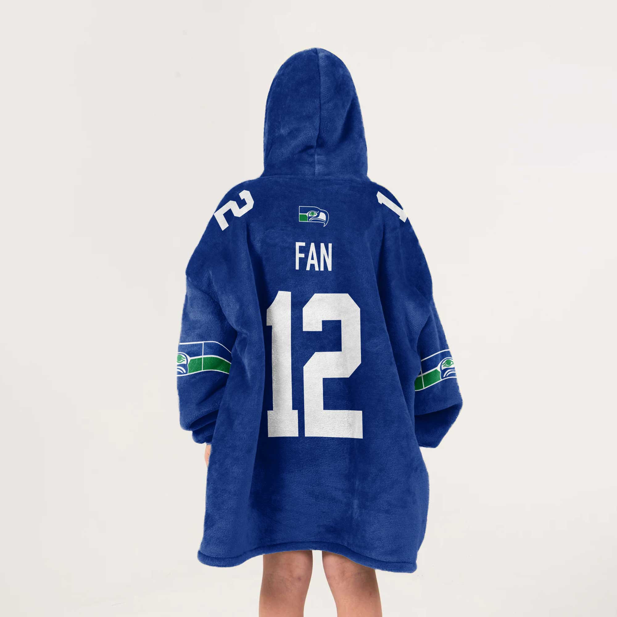 Kid 12 Seattle Football Unisex Blanket Hoodie
