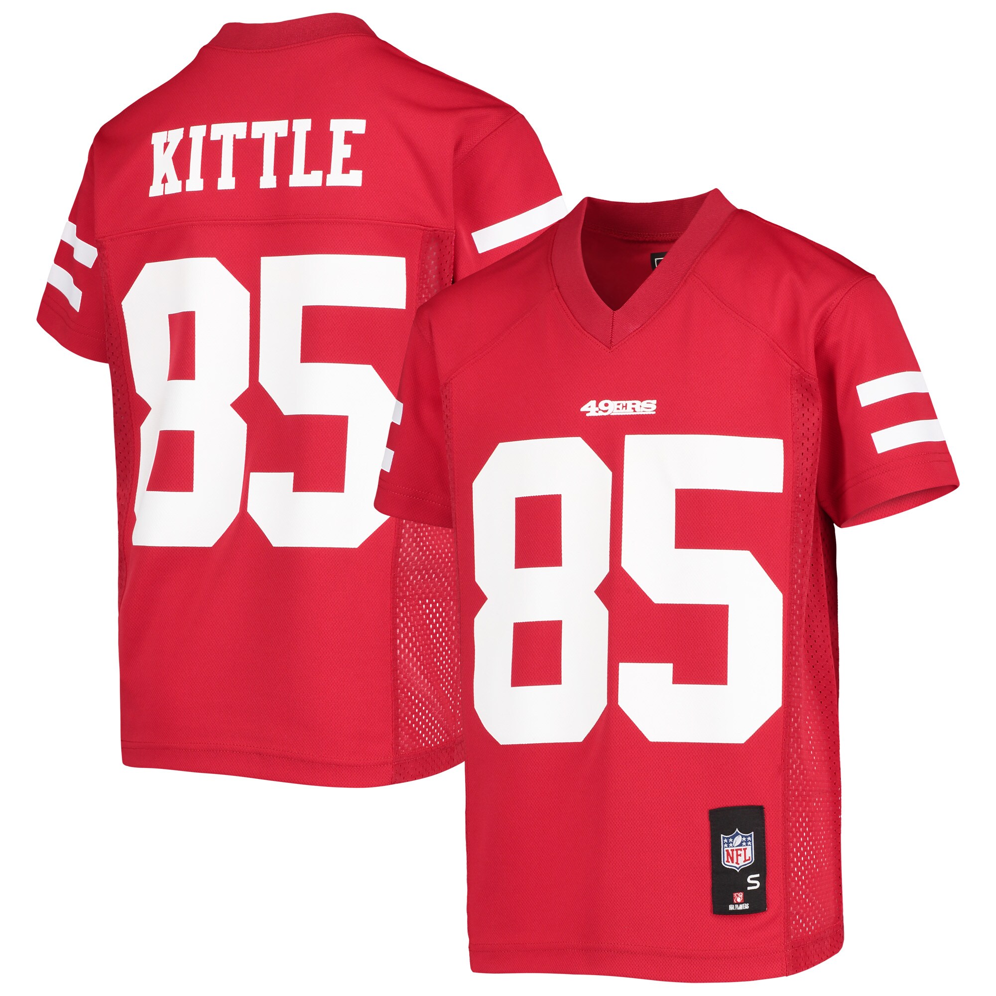 George Kittle San Francisco 49ers Youth Replica Player Jersey - Scarlet