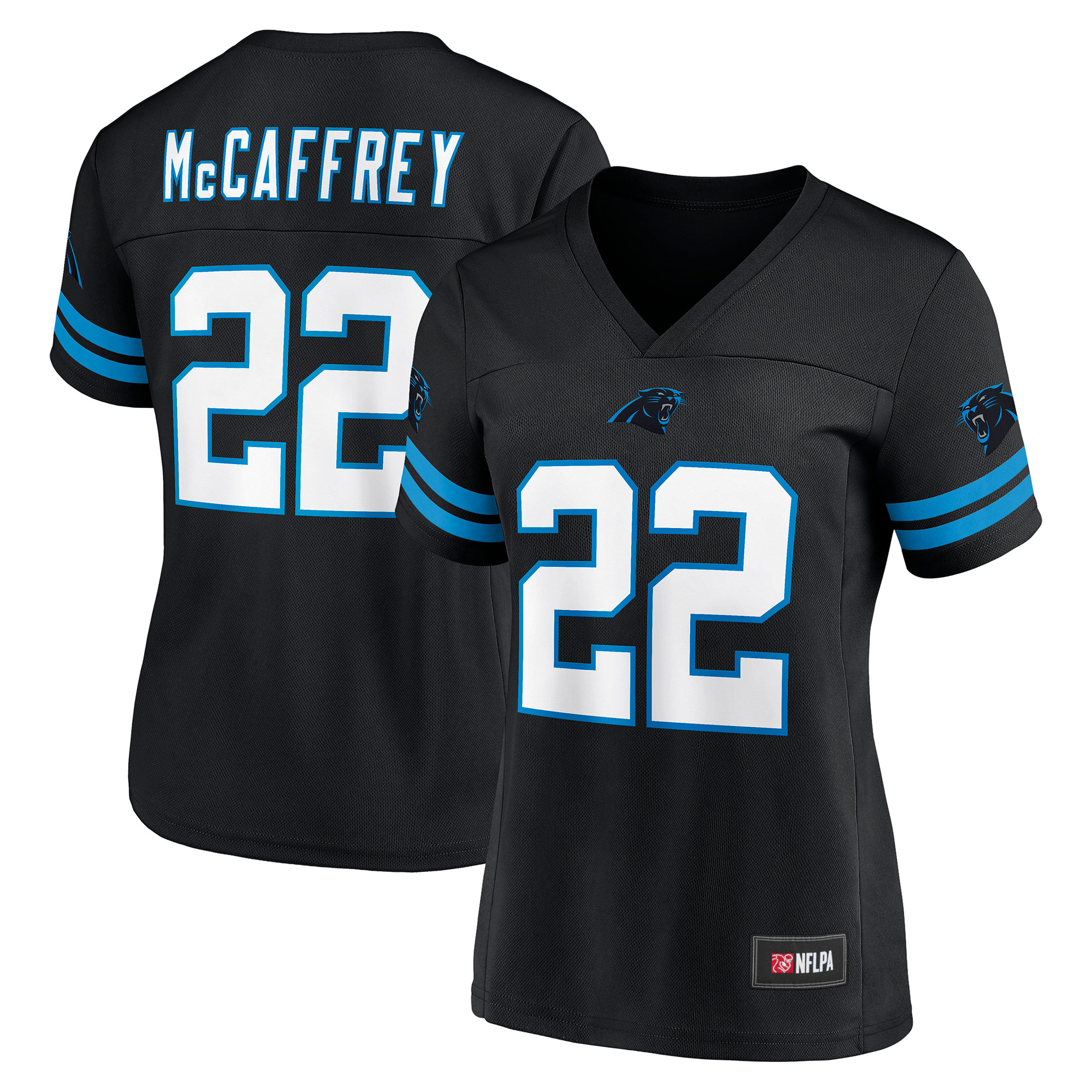 Women's Christian McCaffrey Black Carolina Panthers Game Time Player Jersey