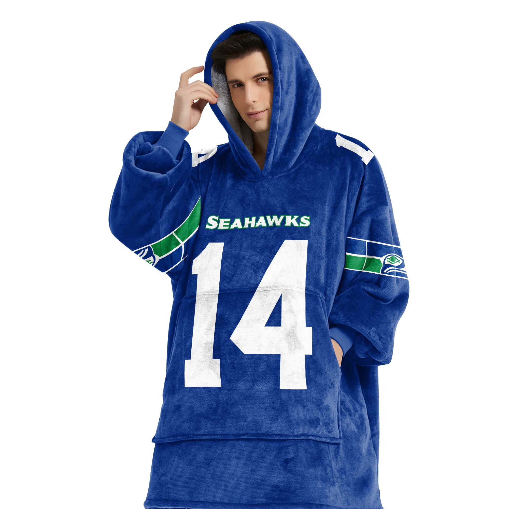 Adult D.K.M 14 Seattle Football Unisex Blanket Hoodie