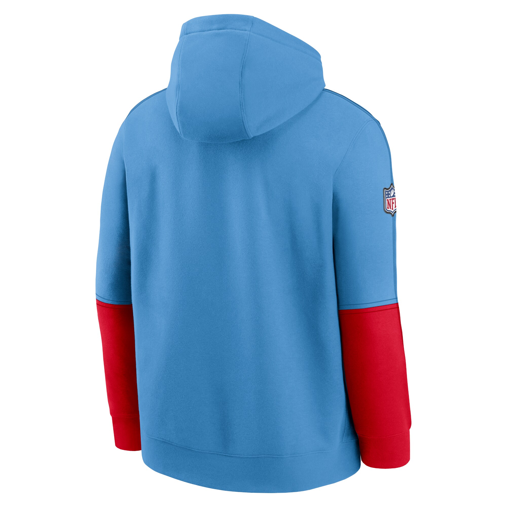 Tennessee Titans Oilers Throwback Alternate Logo Club Tri-Blend Pullover Hoodie - Light Blue