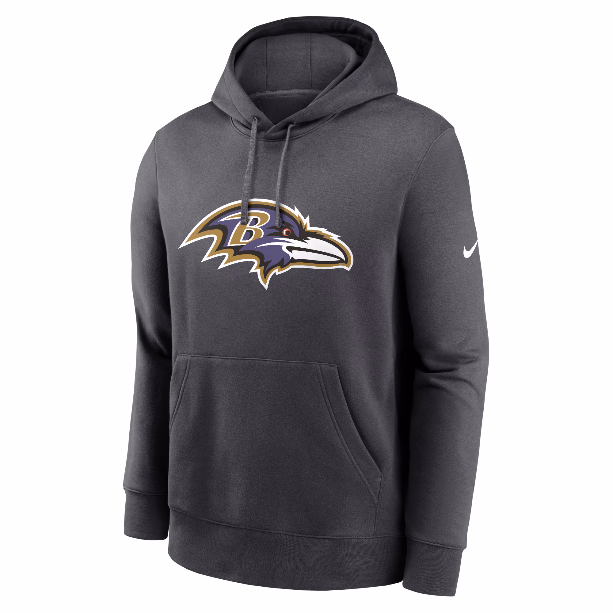Baltimore Ravens Club Logo Pullover Hoodie - Black