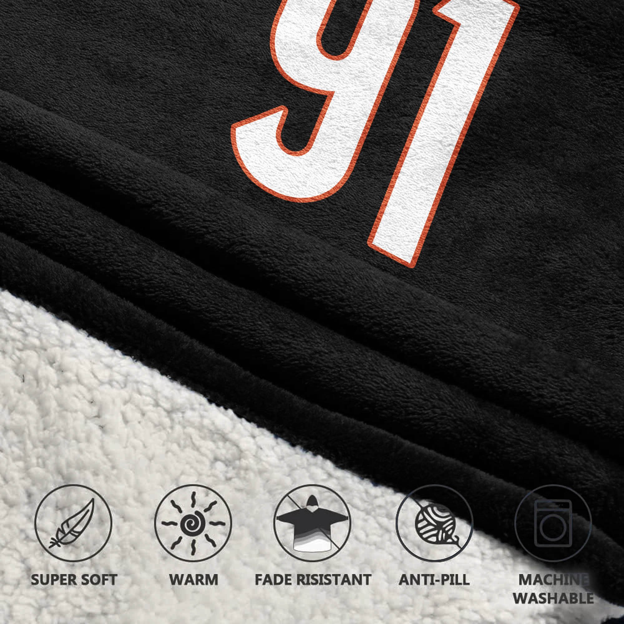 Adult 91 Cincinnati Football Unisex Blanket Hoodie
