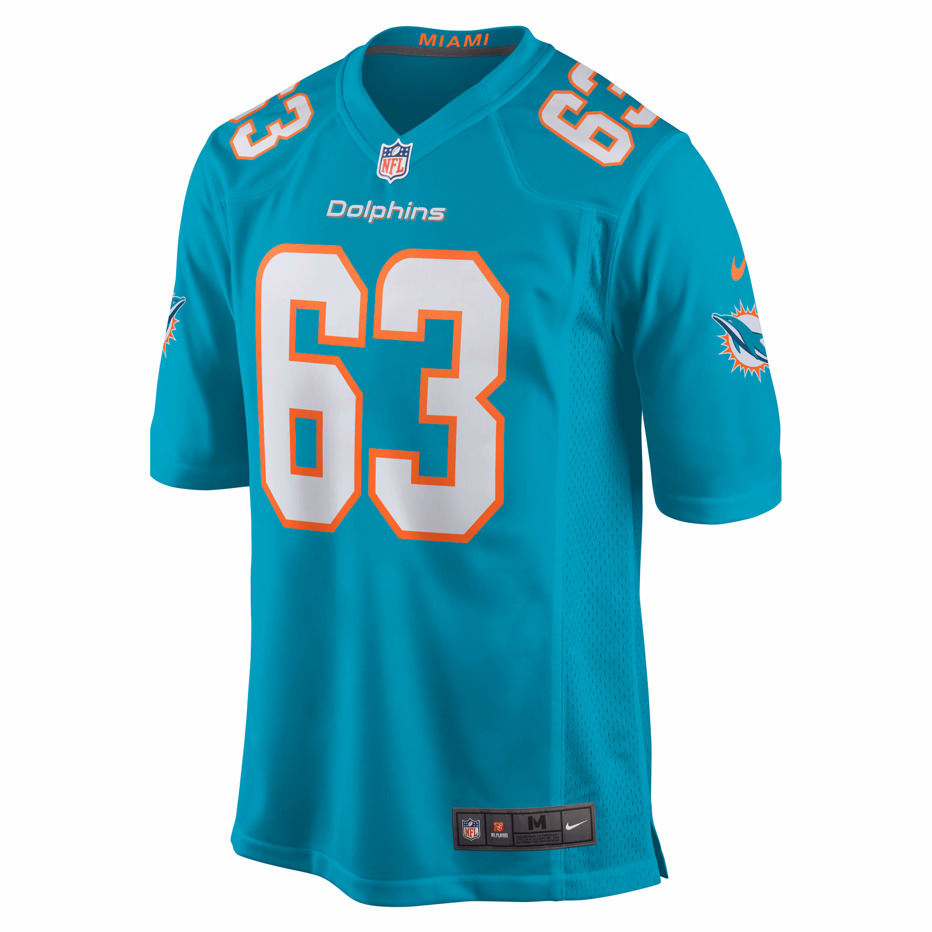 Michael Deiter Miami Dolphins Game Jersey - Aqua