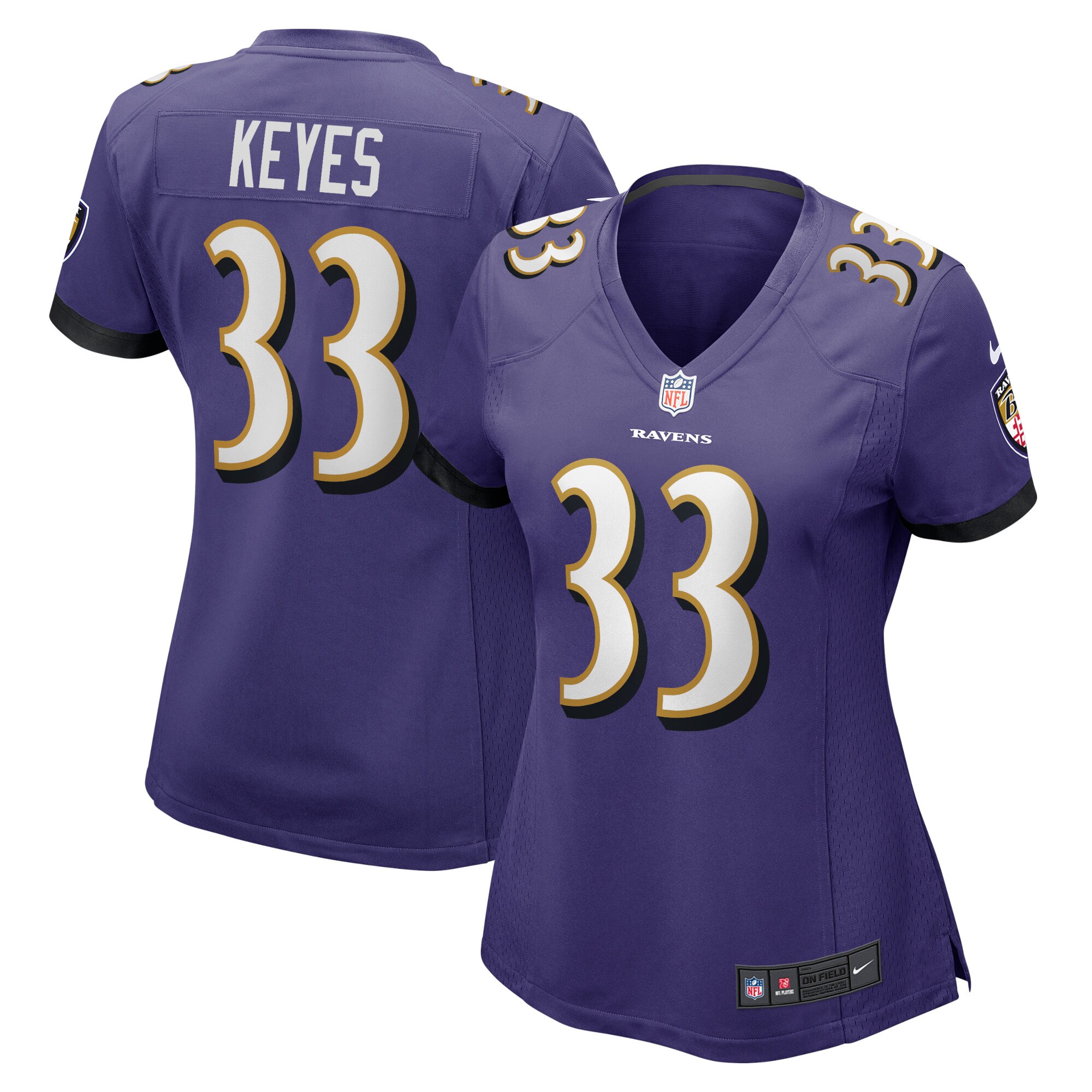BoPete Keyes Baltimore Ravens  Women's Home Game Player Jersey - Purple