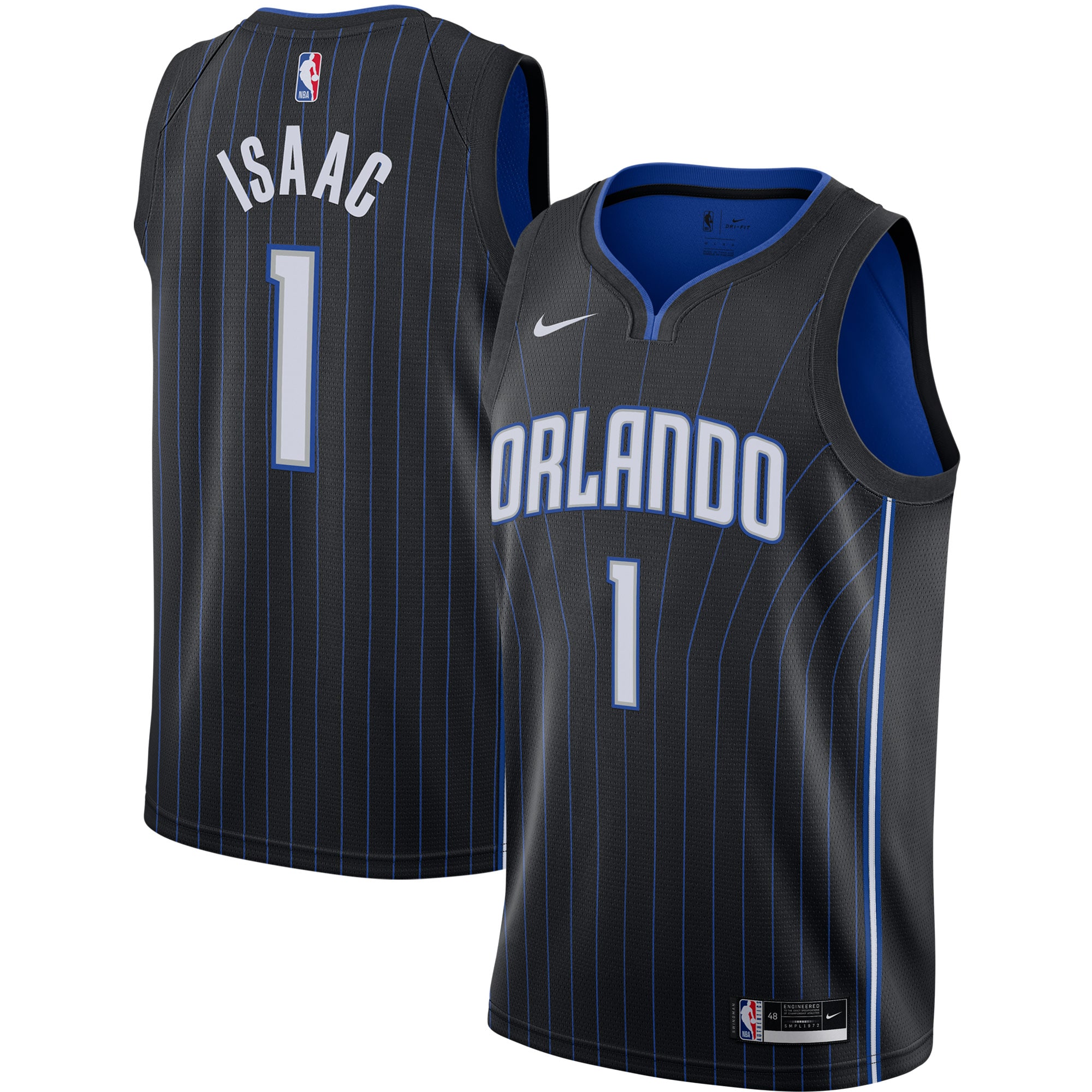 Jonathan Isaac Orlando Magic  2020/21 Swingman Jersey - Black - Icon Edition