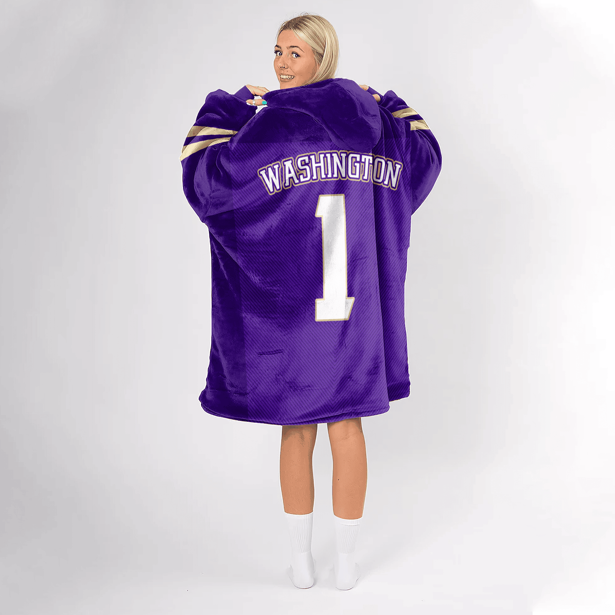 Adult 1 Washington Football Unisex Blanket Hoodie