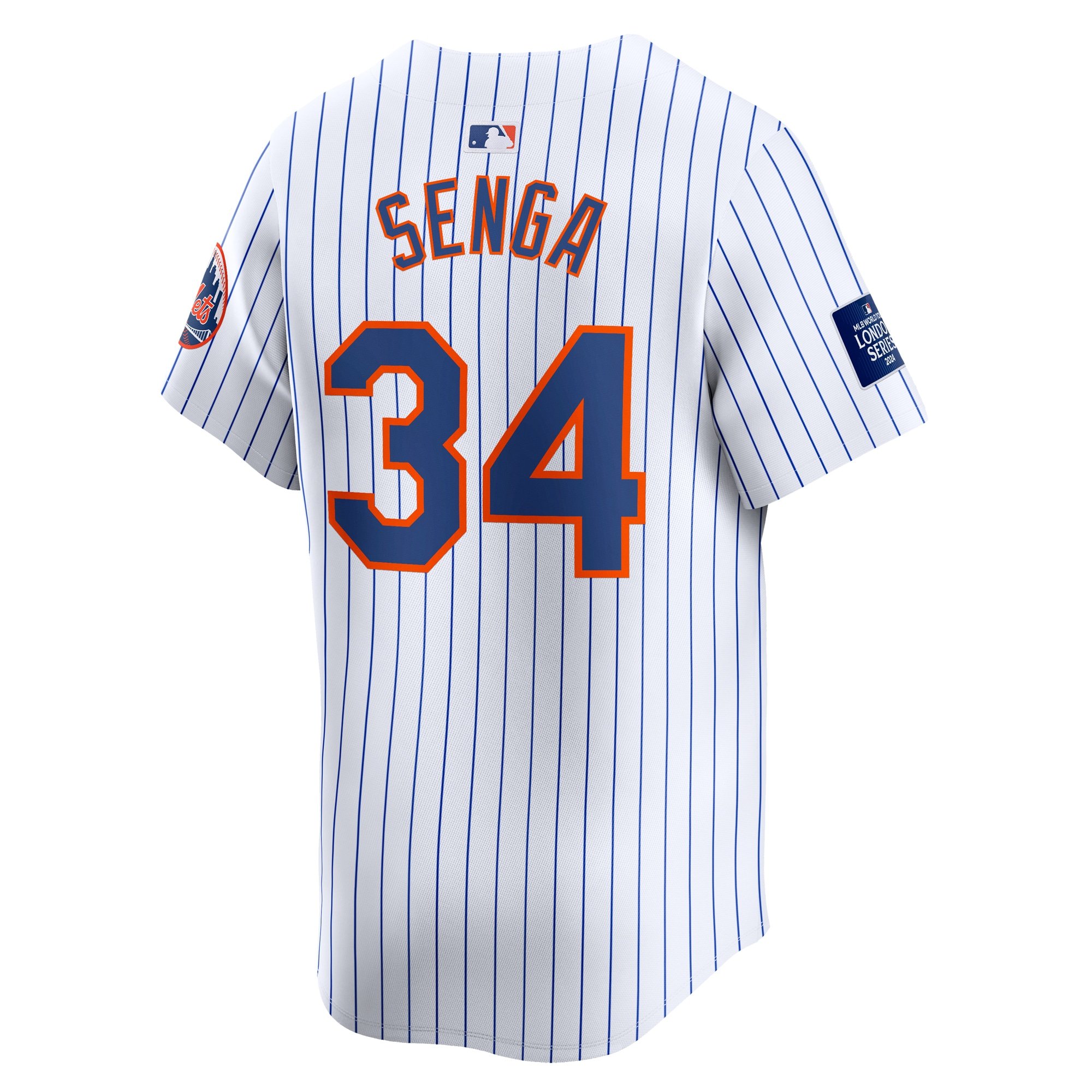 Men's New York Mets Kodai Senga  White 2024 MLB World Tour London Series Home Limited Player Jersey