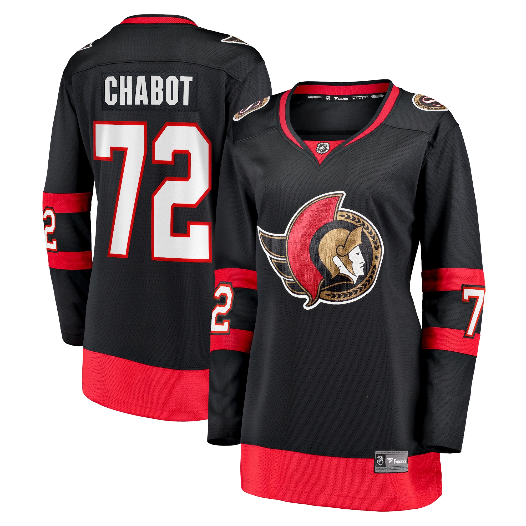 Thomas Chabot Ottawa Senators Women's 2020/21 Home Premier Breakaway Player Jersey - Black