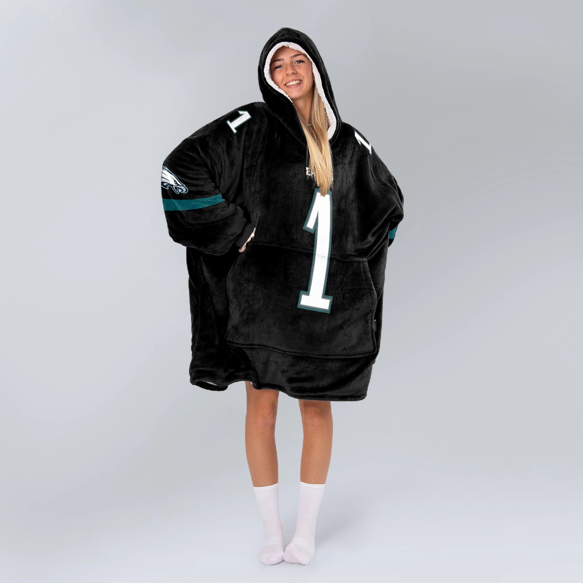 Adult 1 Philadelphia Football Unisex Blanket Hoodie