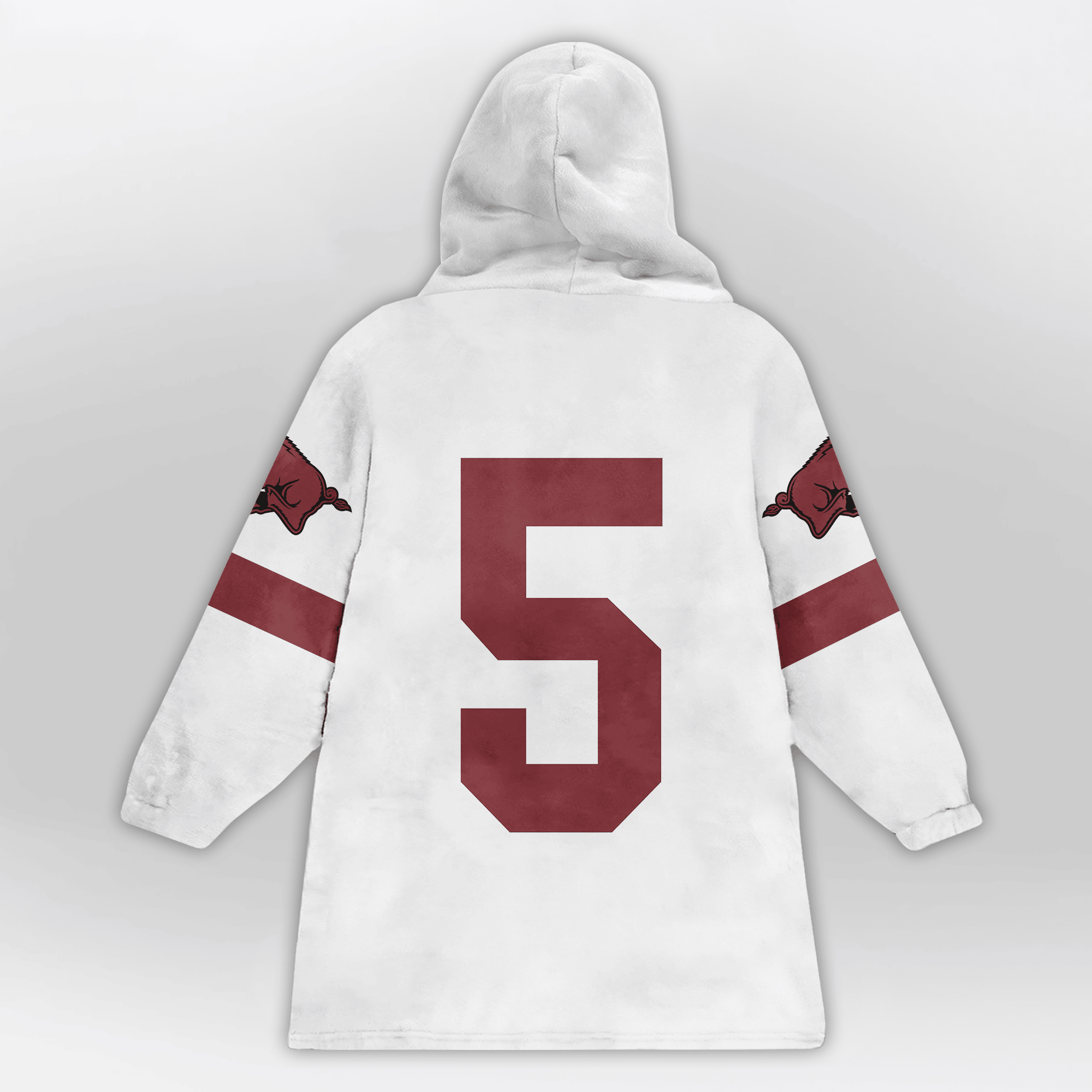 Kid #5 Arkansas Football Unisex Blanket Hoodie
