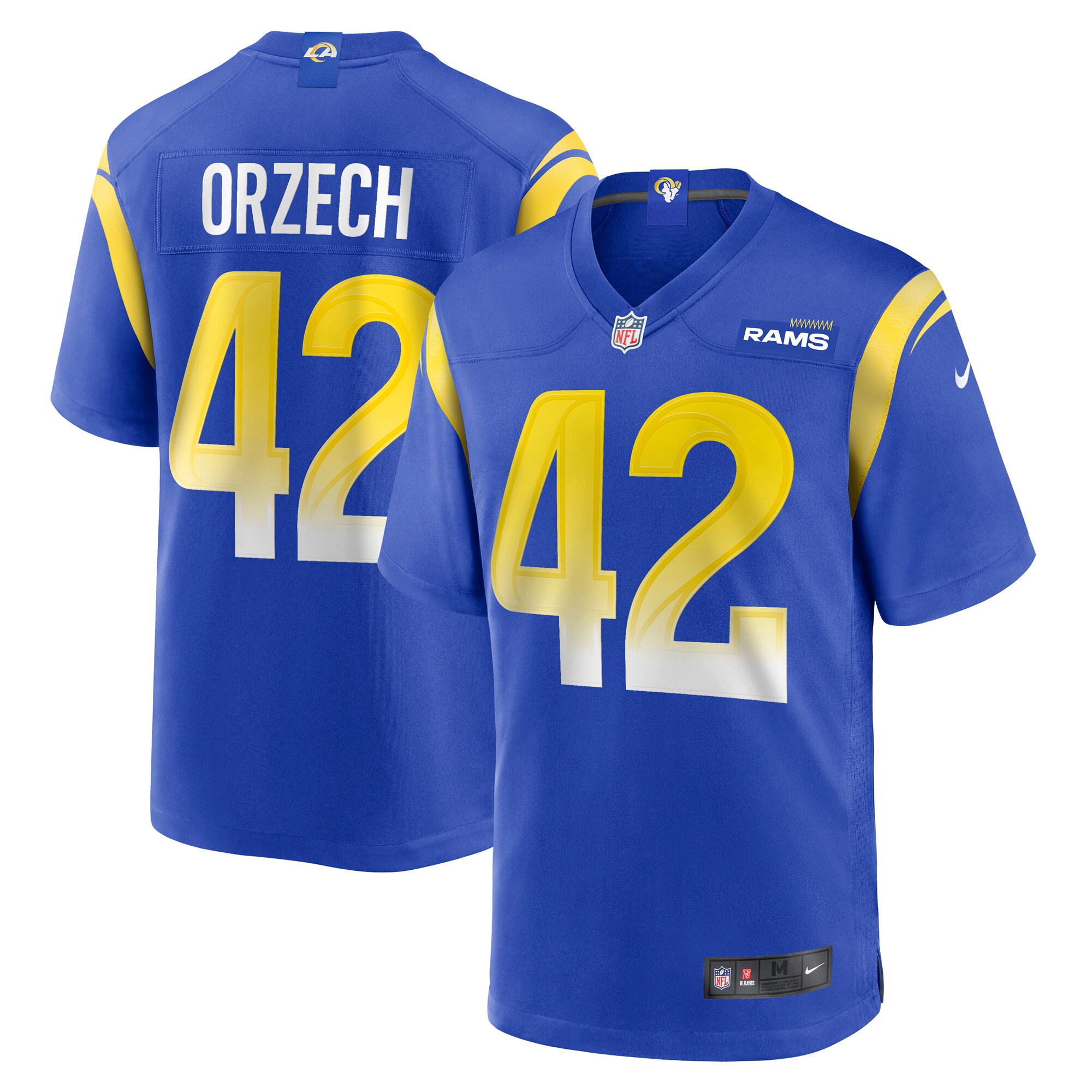 Matthew Orzech Los Angeles Rams  Game Jersey - Royal