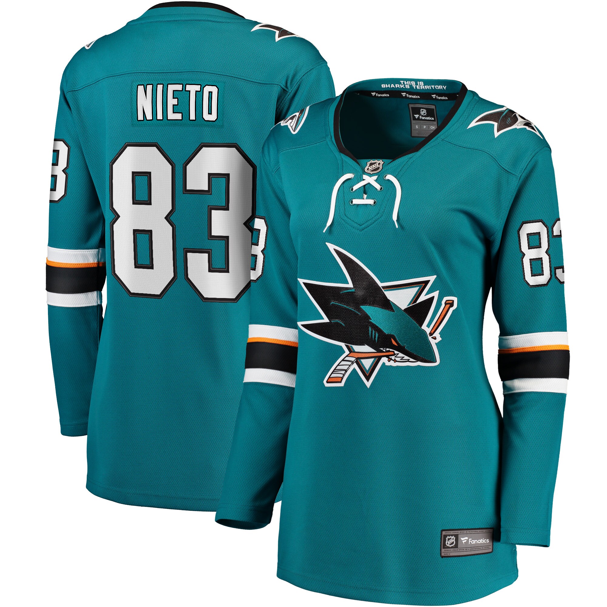 Matt Nieto San Jose Sharks Women's Breakaway Player Jersey - Teal