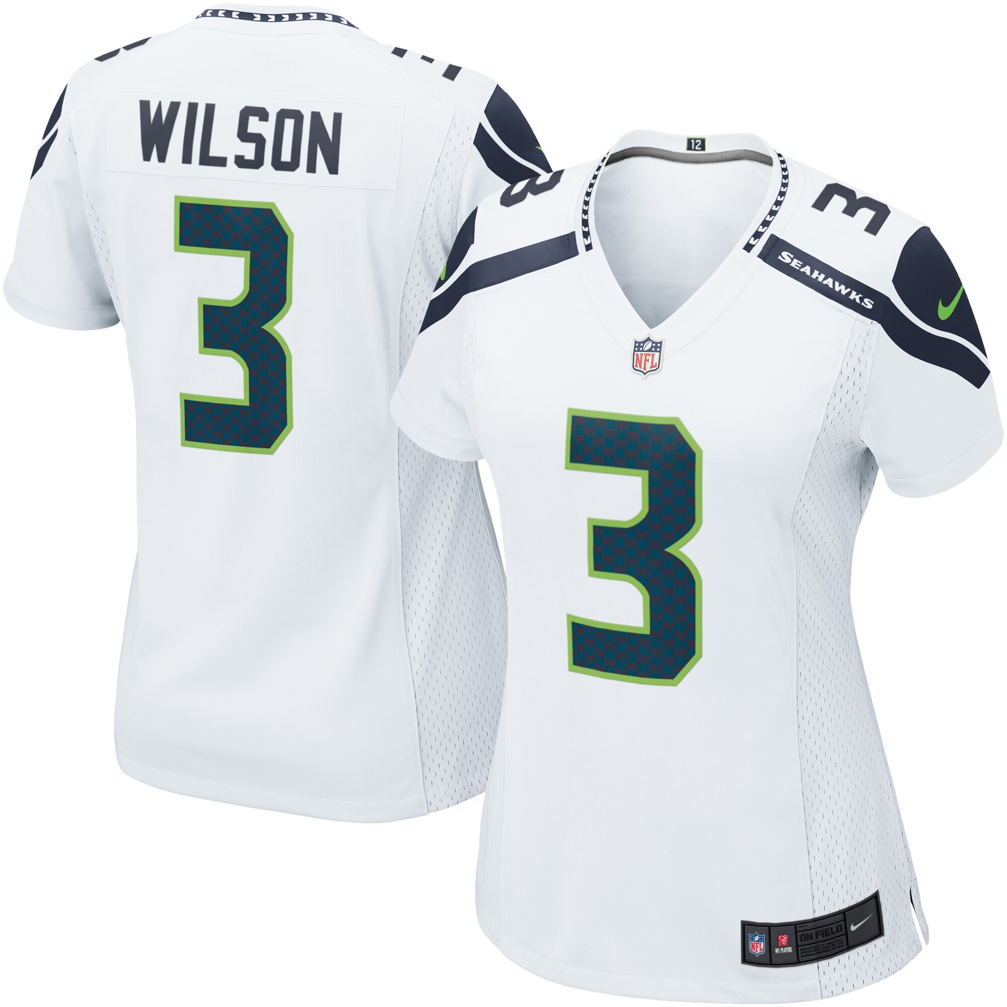 Russell Wilson Seattle Seahawks  Women's Game Jersey - White