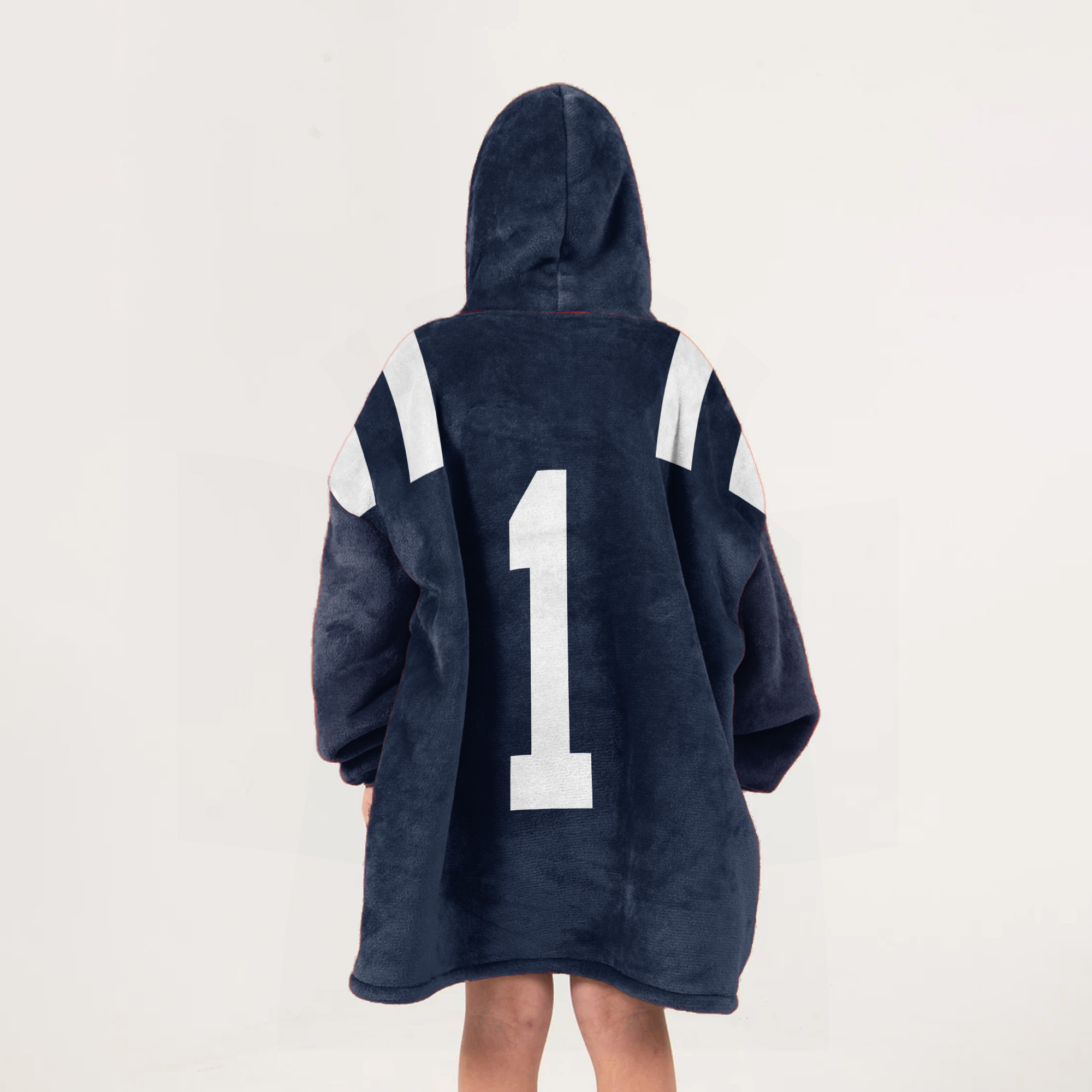 Adult #1 Ole Miss Football Unisex Blanket Hoodie