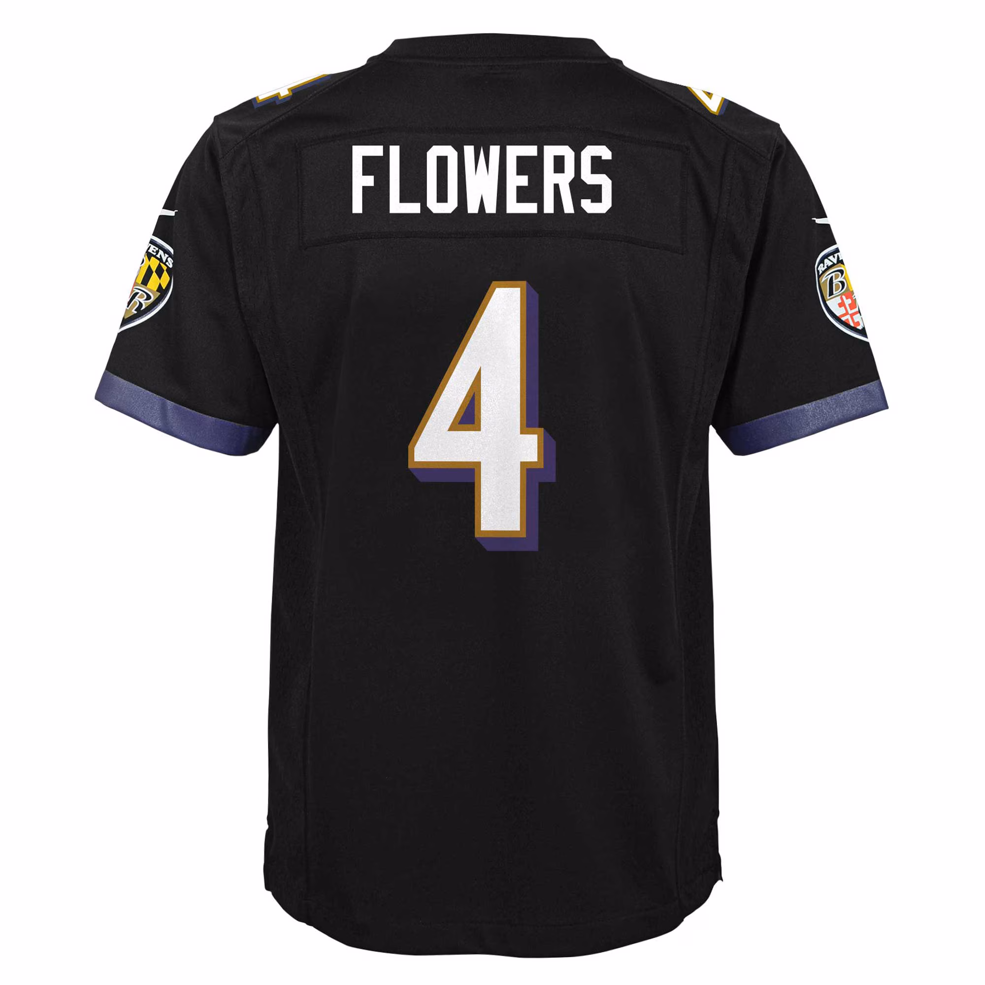 Zay Flowers Baltimore Ravens Youth Alternate Player Game Jersey - Black