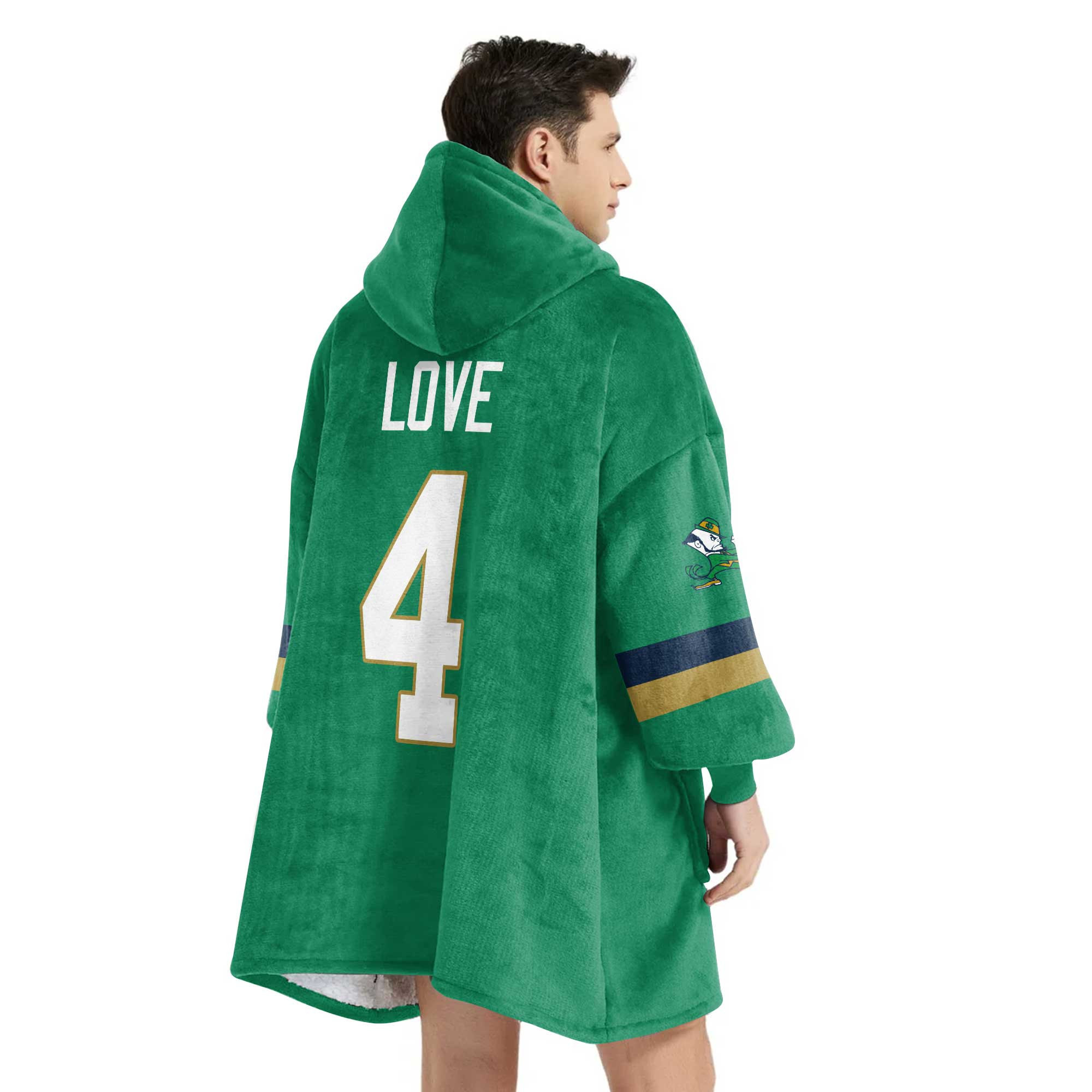 Adult 4 Notre Dame Football Unisex Blanket Hoodie