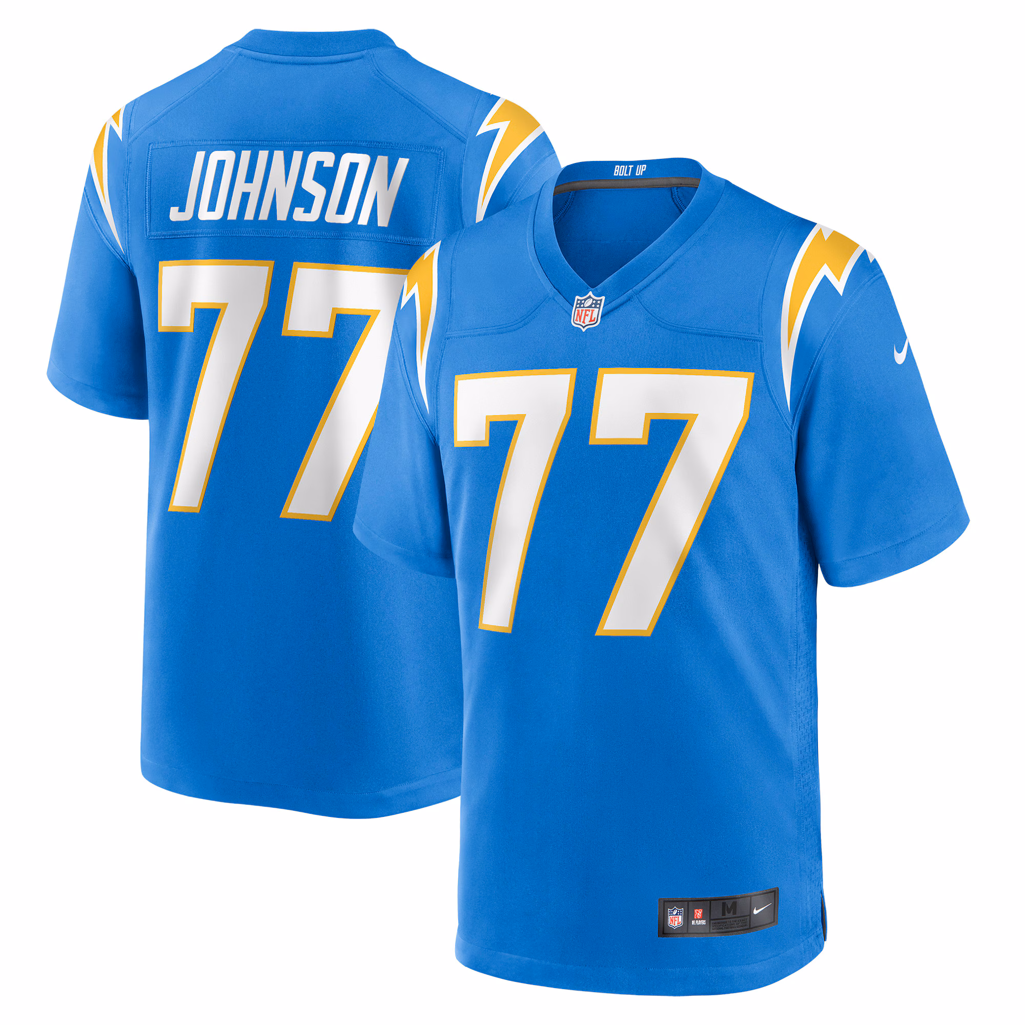 Zion Johnson Los Angeles Chargers Player Game Jersey - Powder Blue