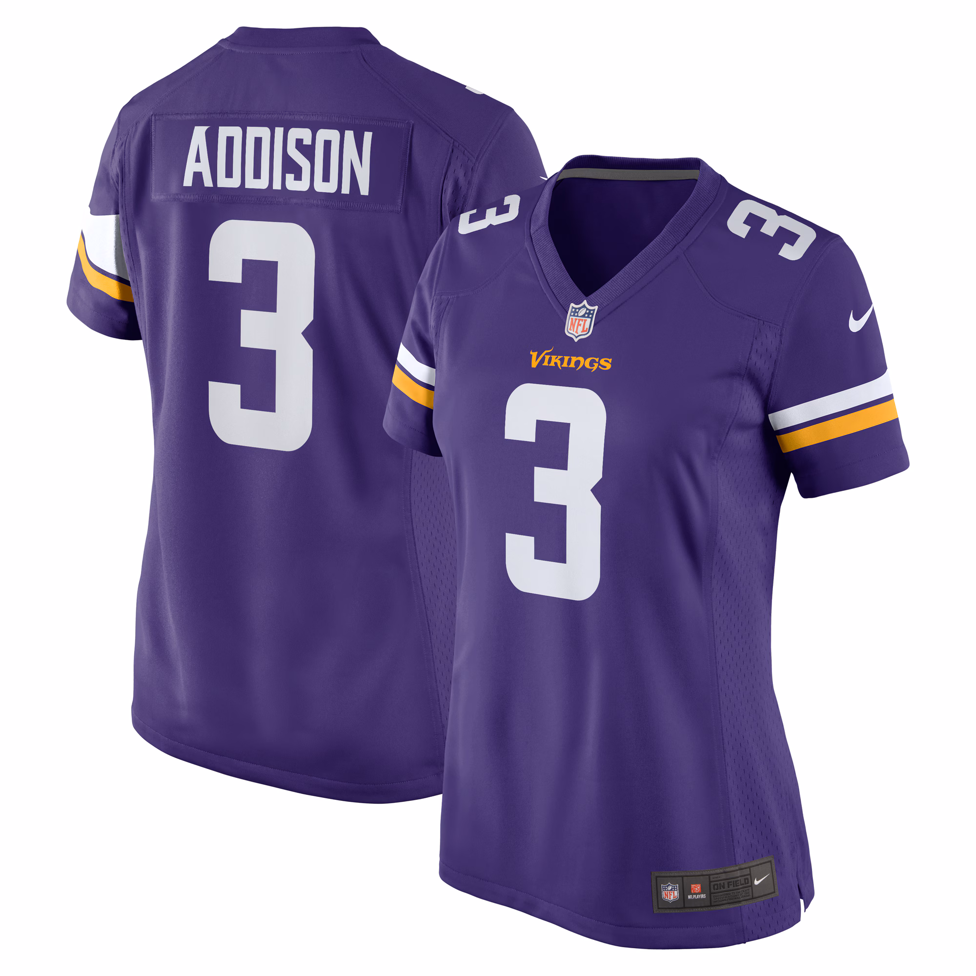 Addison Minnesota Vikings Women's Team Game Jersey -  Purple