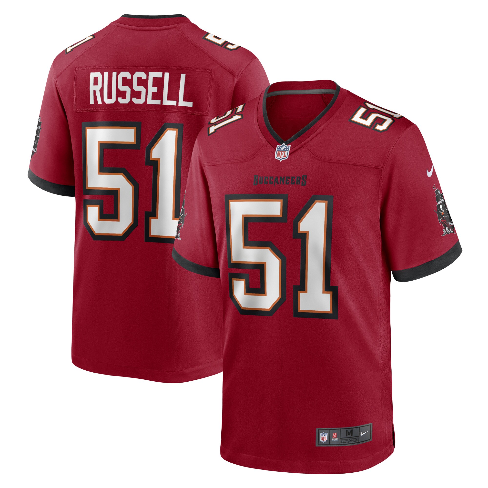 J.J. Russell Tampa Bay Buccaneers  Game Player Jersey - Red