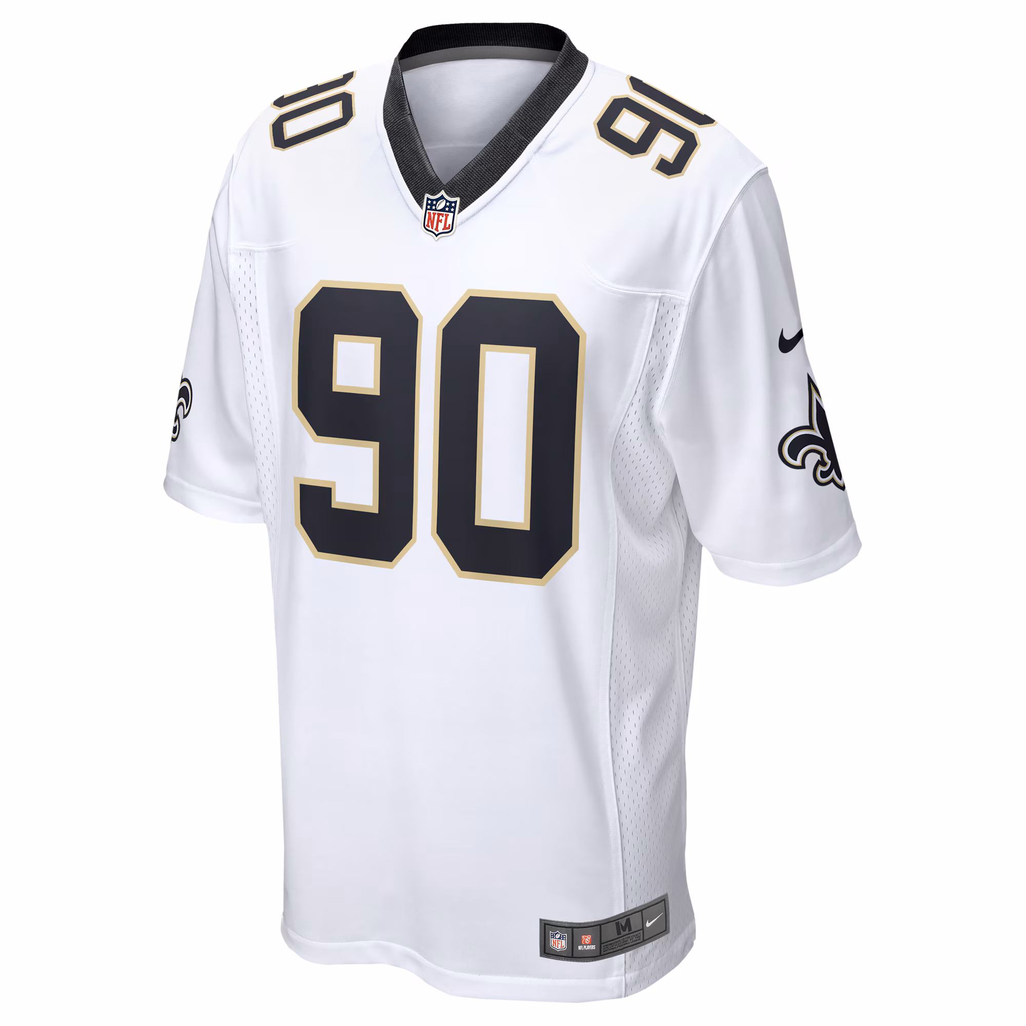 Bryan Bresee New Orleans Saints  Game Jersey -  White