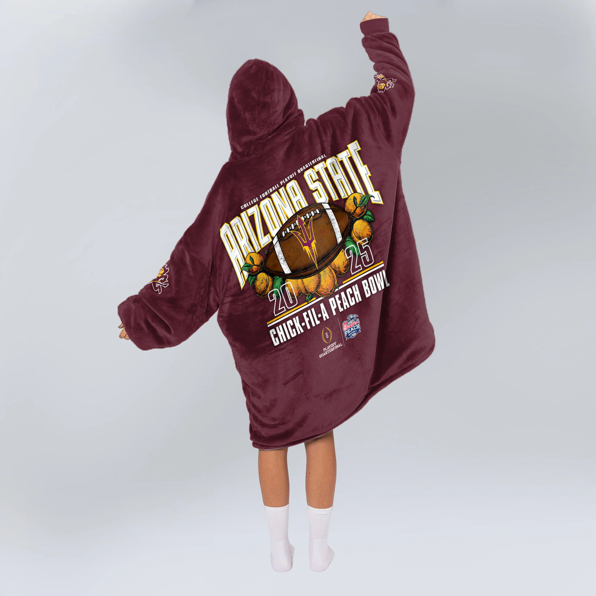 Adult Champions Arizona State Football Unisex Blanket Hoodie