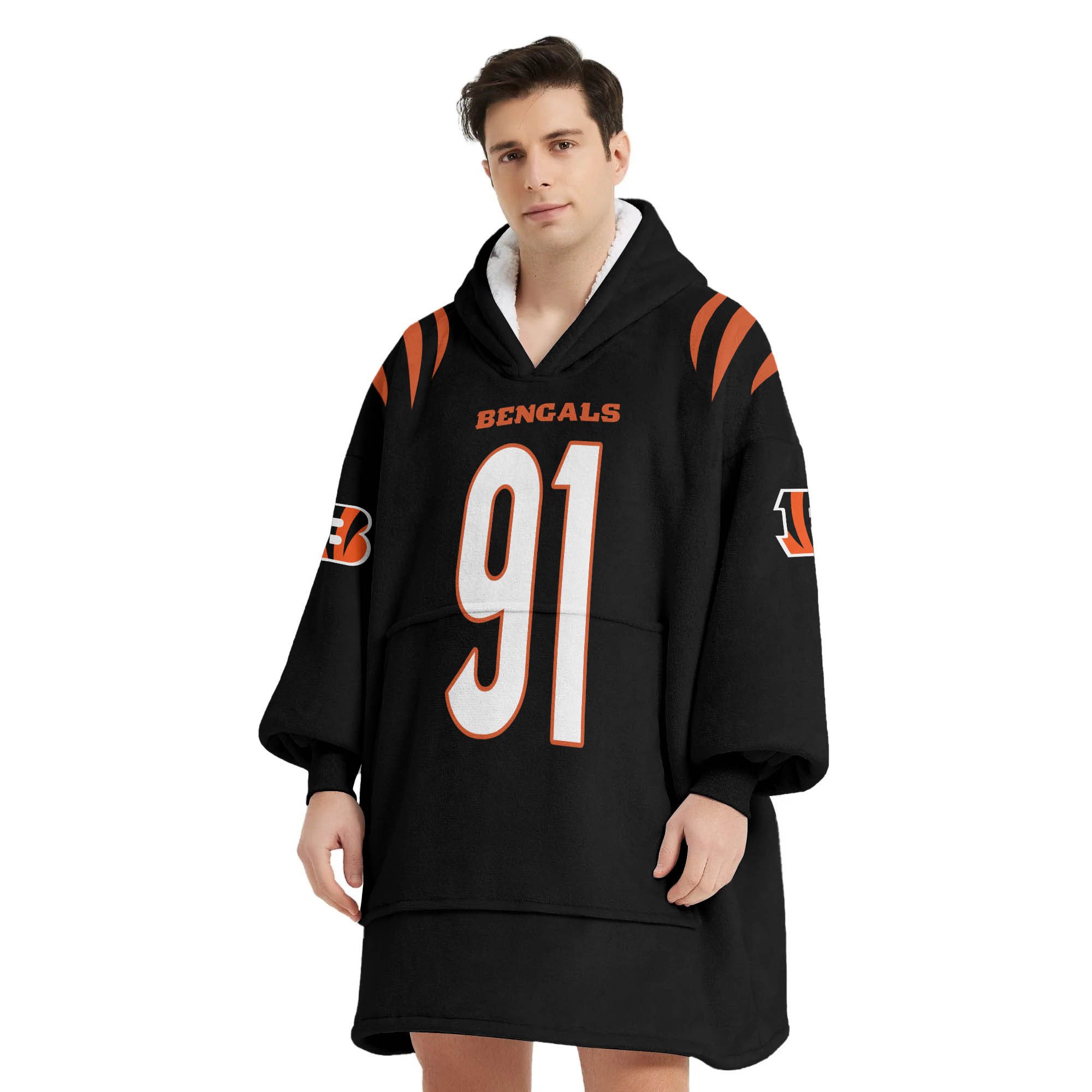 Adult 91 Cincinnati Football Unisex Blanket Hoodie