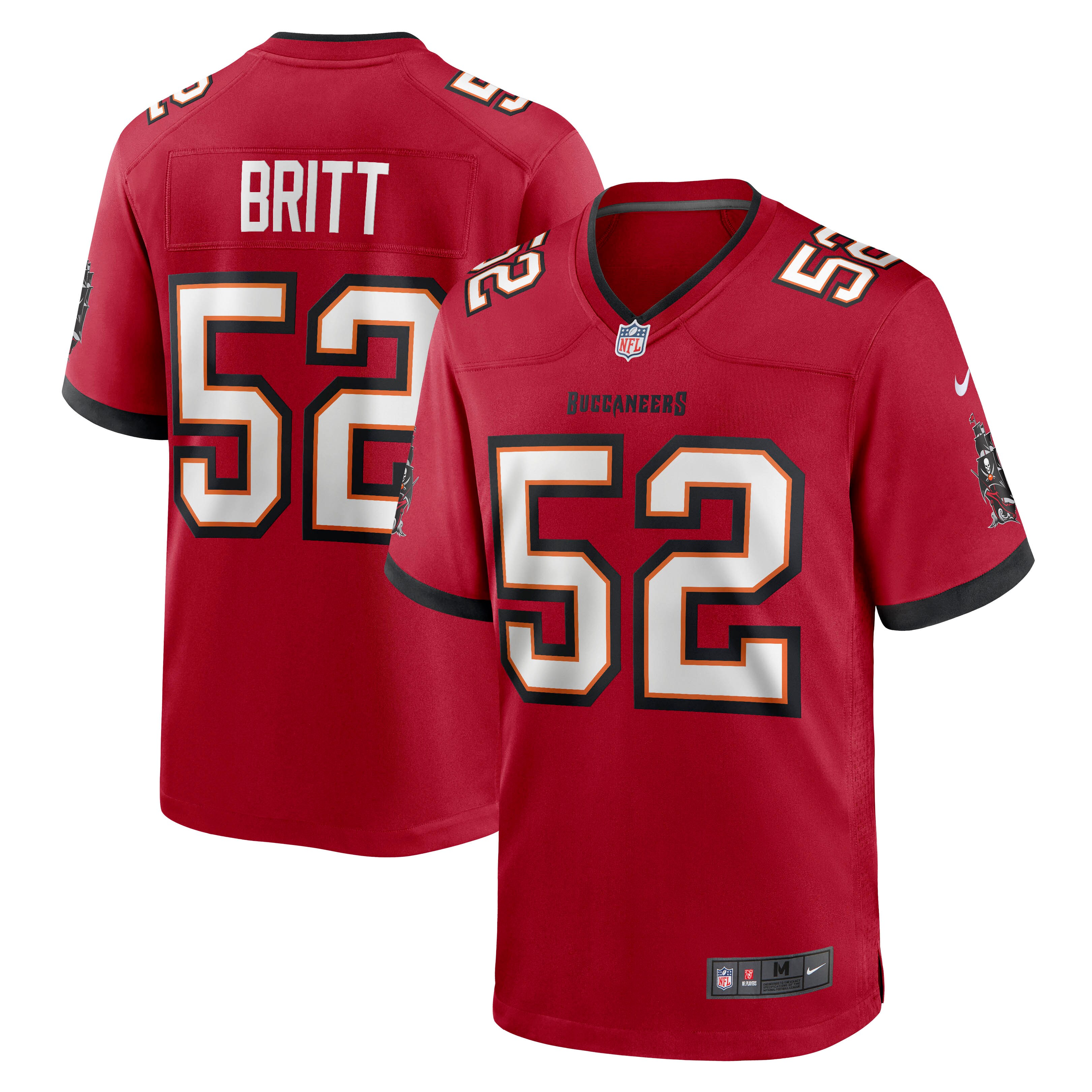 K.J. Britt Tampa Bay Buccaneers  Game Jersey - Red