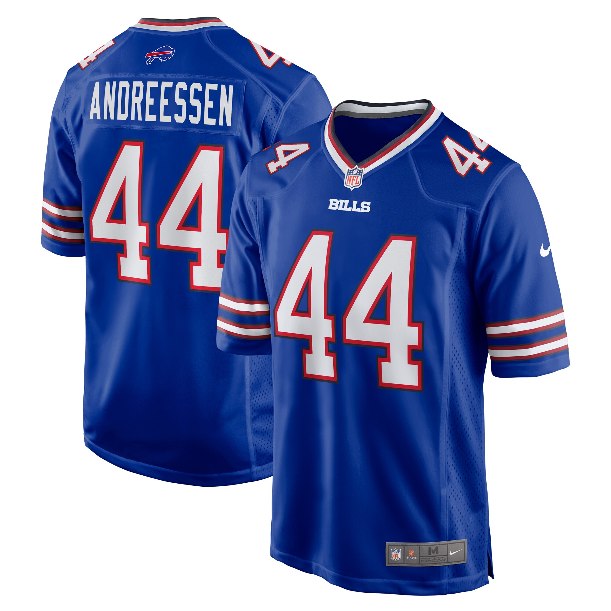 Joe Andreessen Buffalo Bills Game Jersey -  Royal