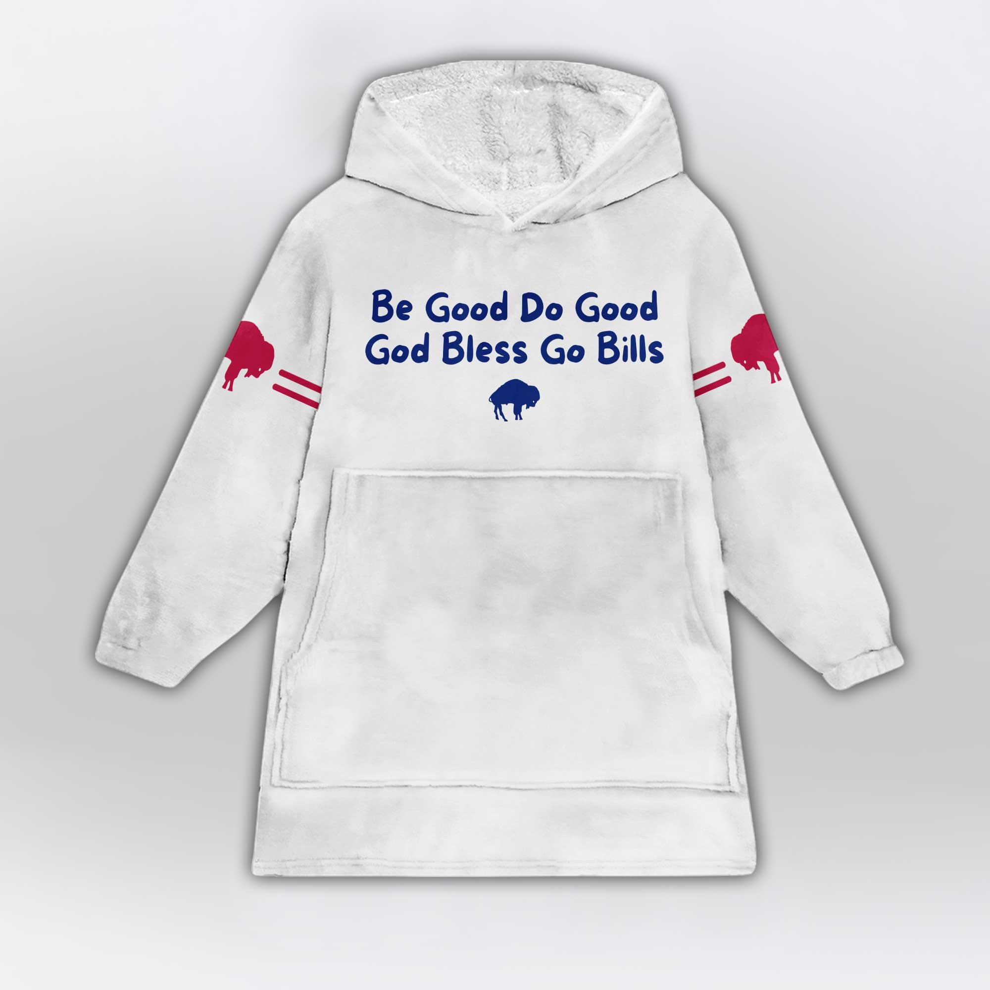 Adult Buffalo Football Unisex Blanket Hoodie