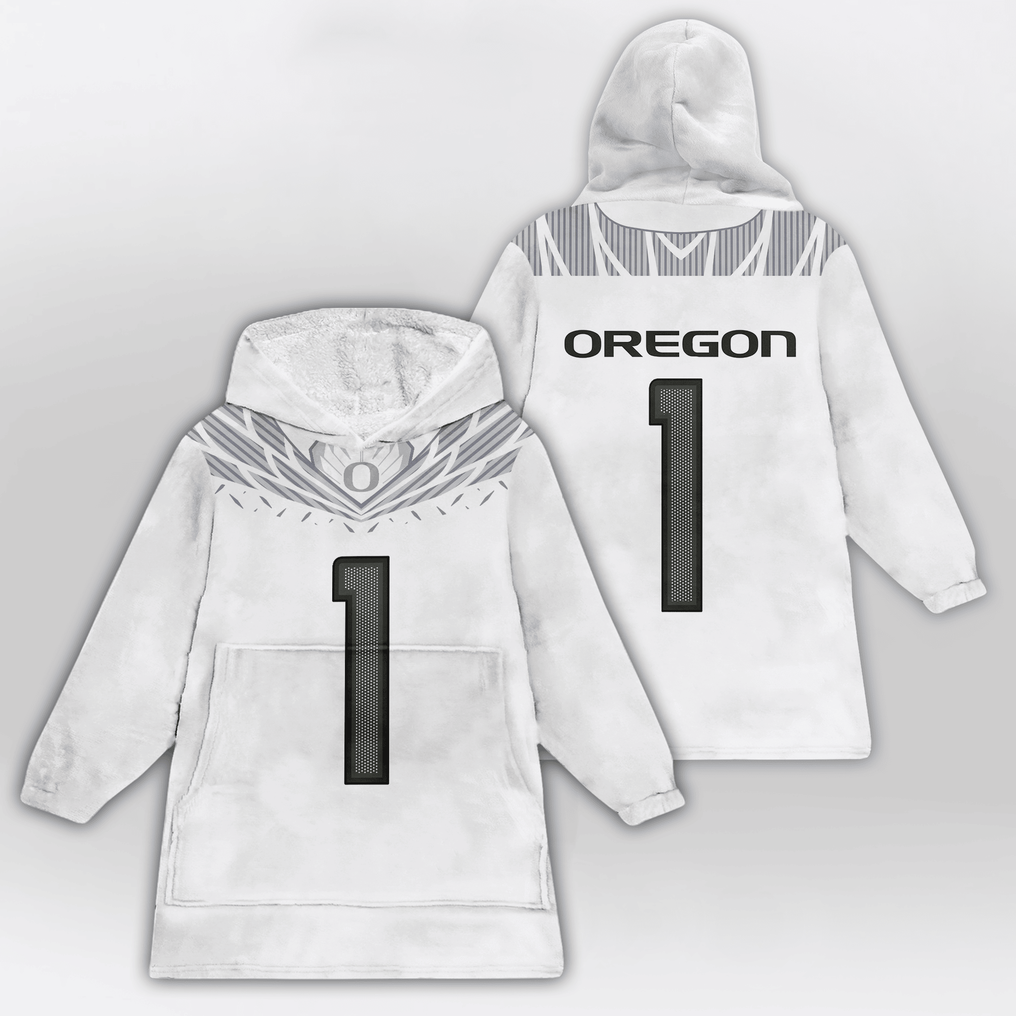 Kid #1 Oregon Football Unisex Blanket Hoodie