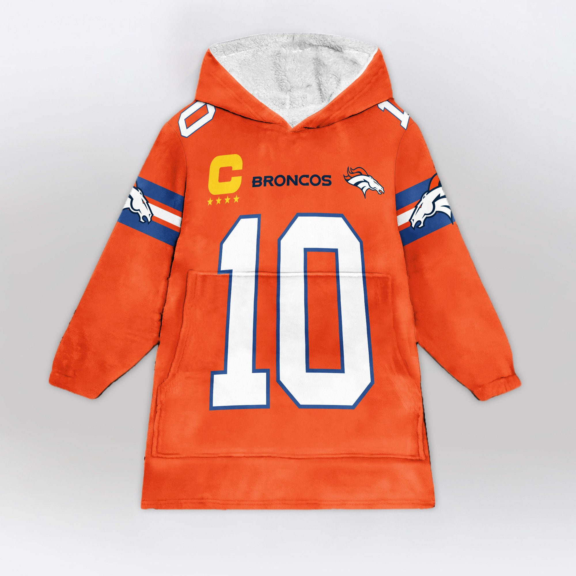 Adult Captain B.N 10 Denver Football Unisex Blanket Hoodie
