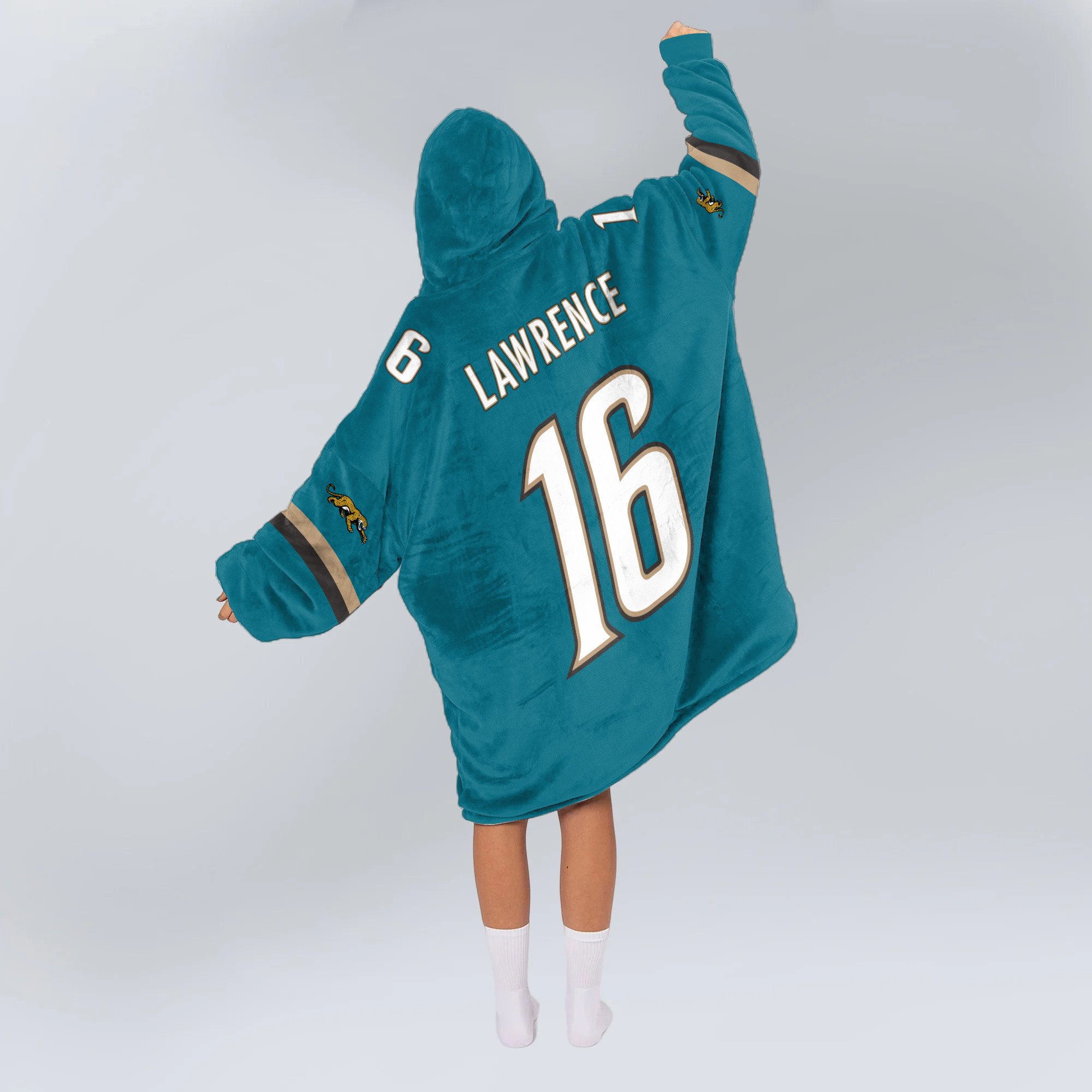 Adult TL 16 Jacksonville Jaguars Football Unisex Blanket Hoodie