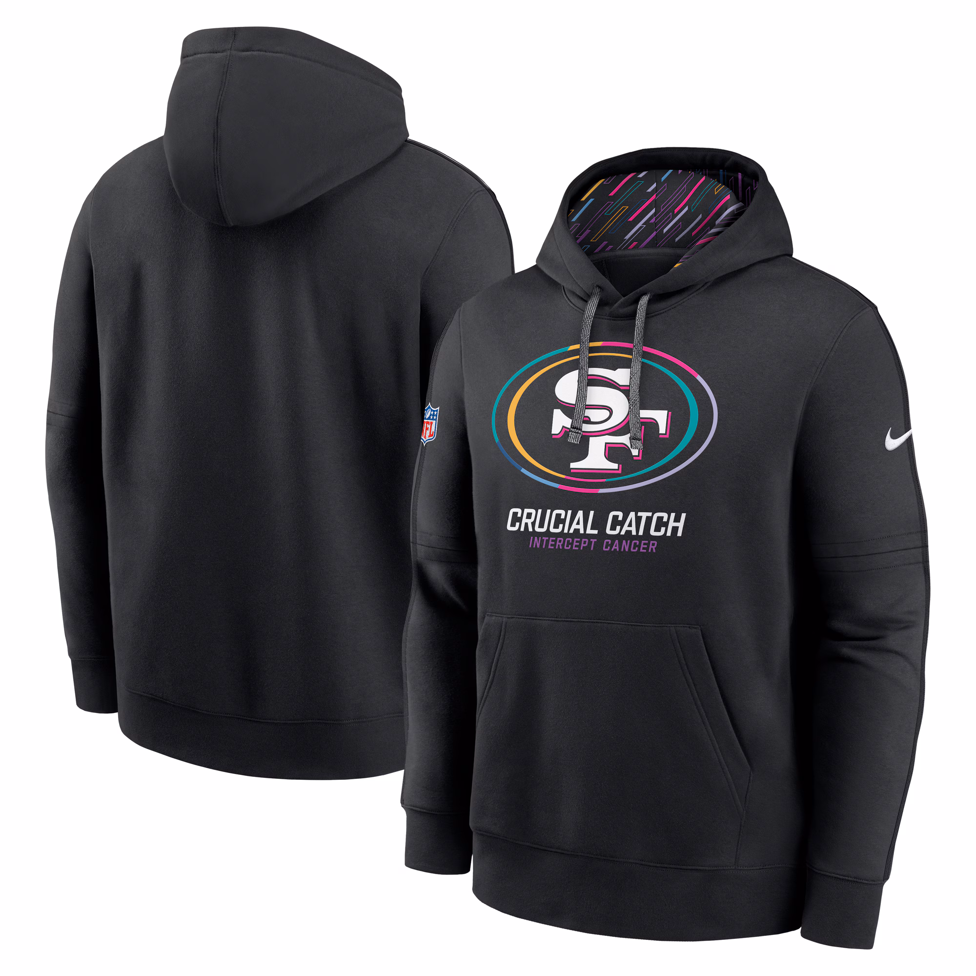 San Francisco 49ers 49ers 2024 NFL Crucial Catch Club Pullover Hoodie - Black