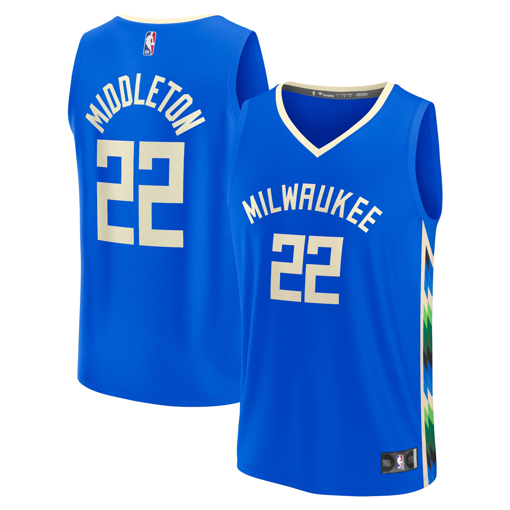 Khris Middleton Milwaukee Bucks  2022/23 Fastbreak Jersey - City Edition - Royal