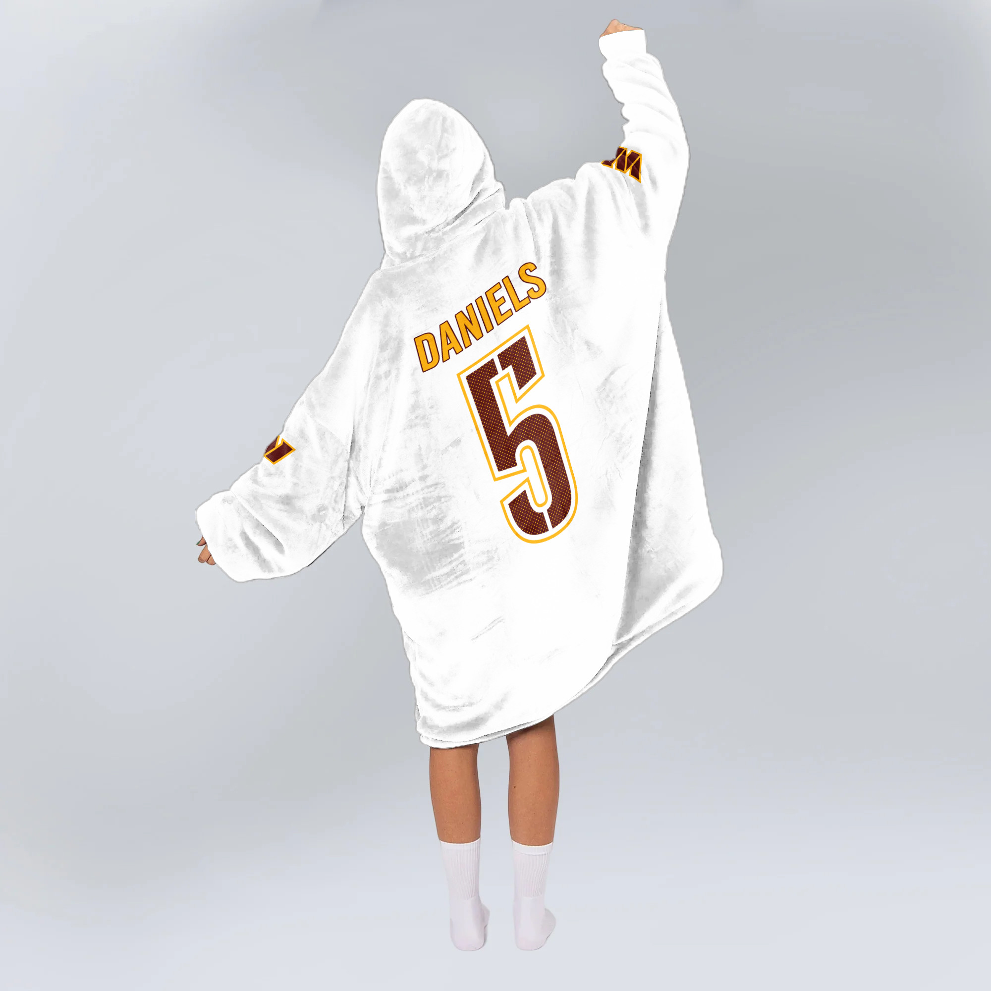 Adult J.D 5 Washington Football Unisex Blanket Hoodie