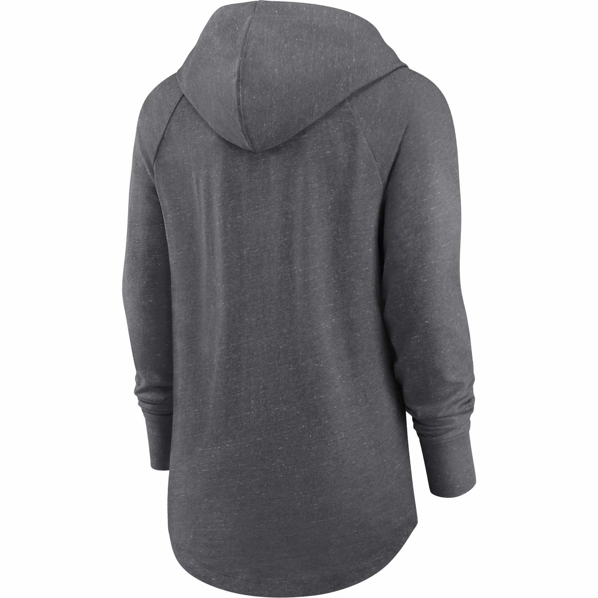 Green Bay Packers Women's Raglan Funnel Neck Pullover Hoodie - Heather Charcoal