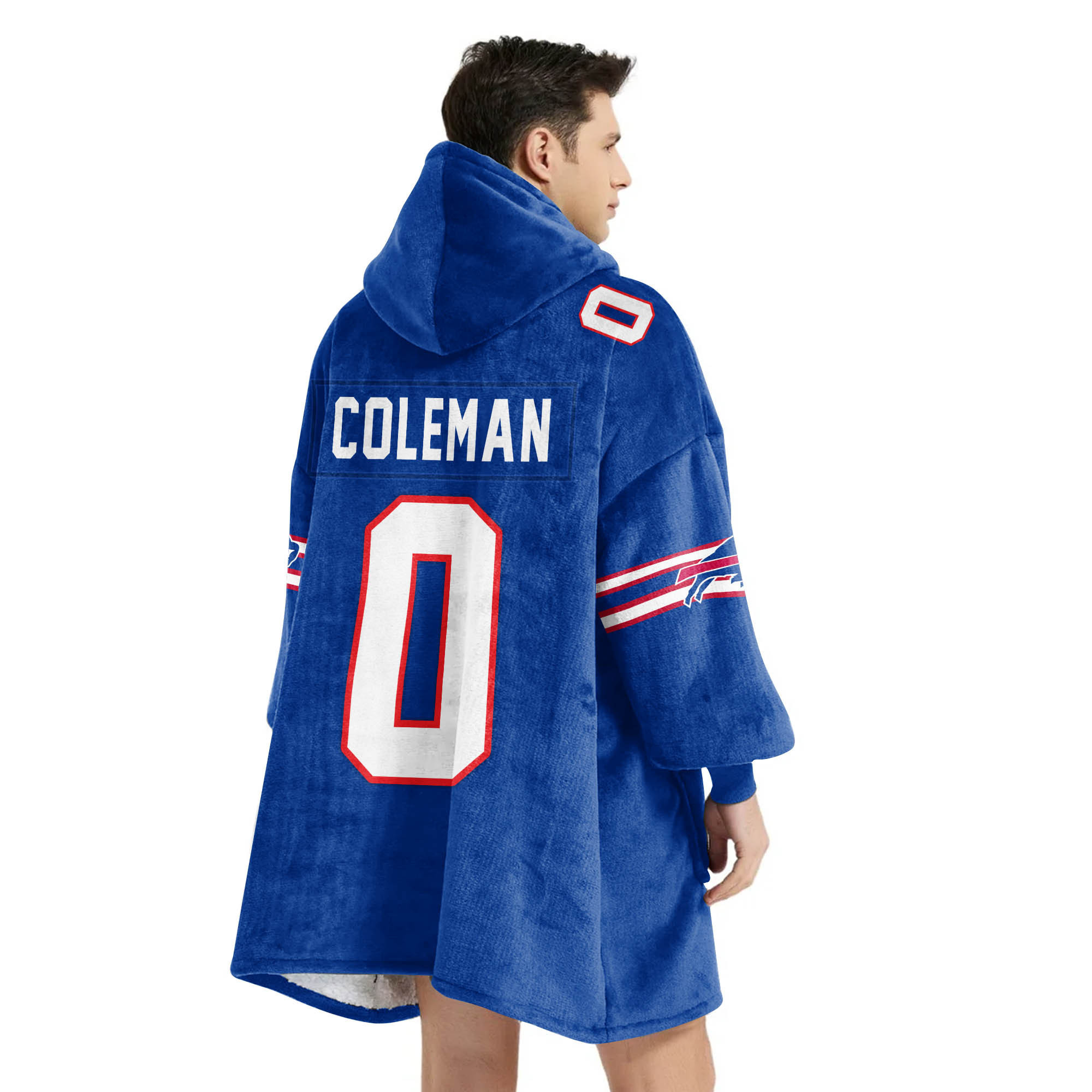 Adult 0 Buffalo Football Unisex Blanket Hoodie