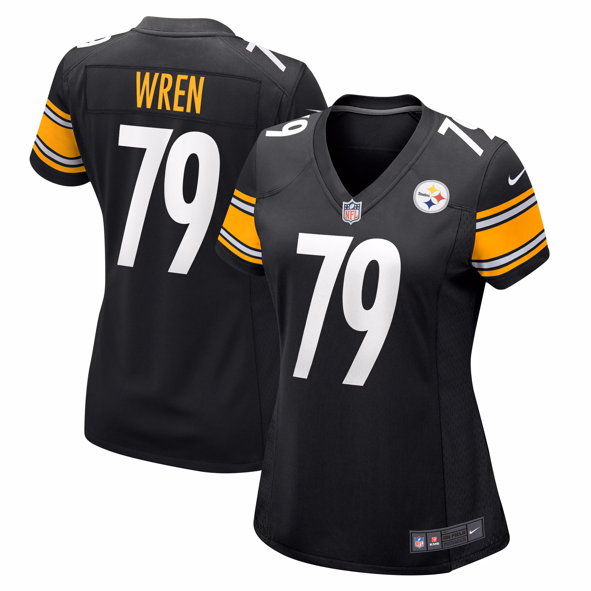 Renell Wren Pittsburgh Steelers Women's  Game Jersey -  Black