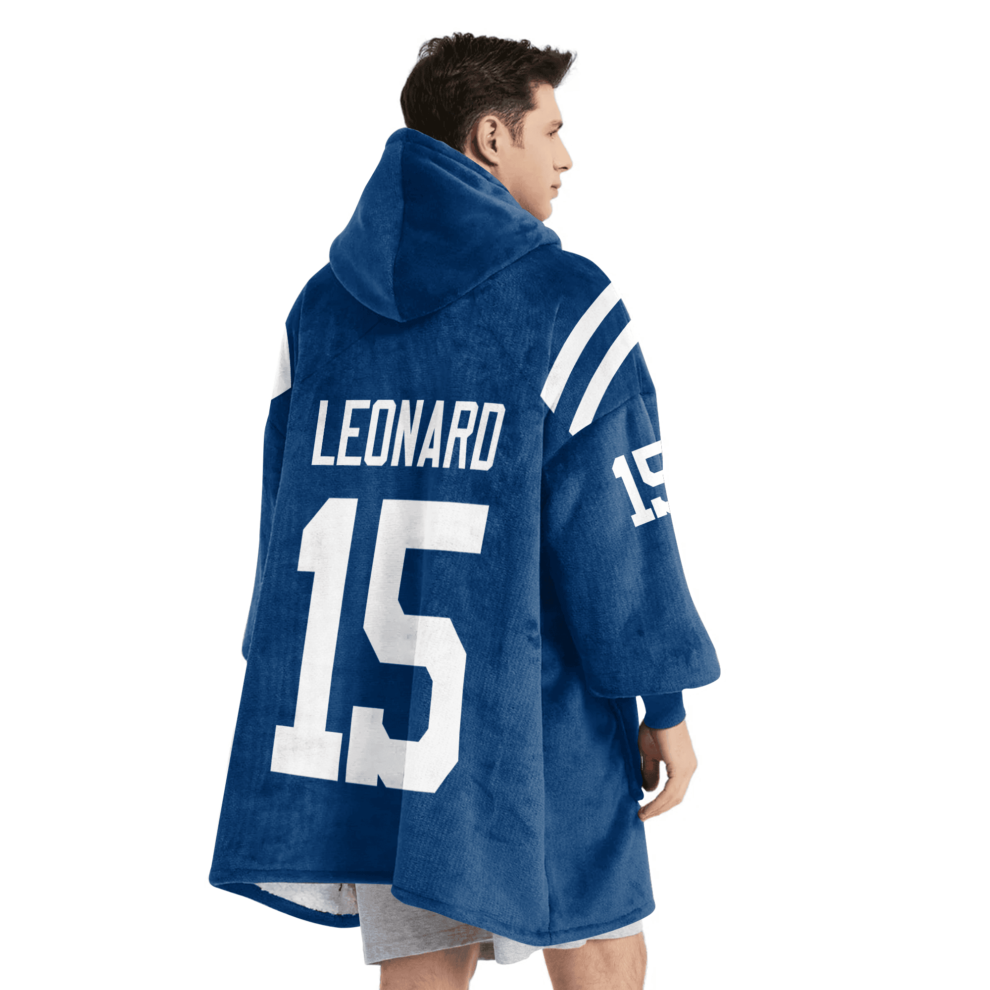 Adult 15 Indianapolis Football Unisex Blanket Hoodie