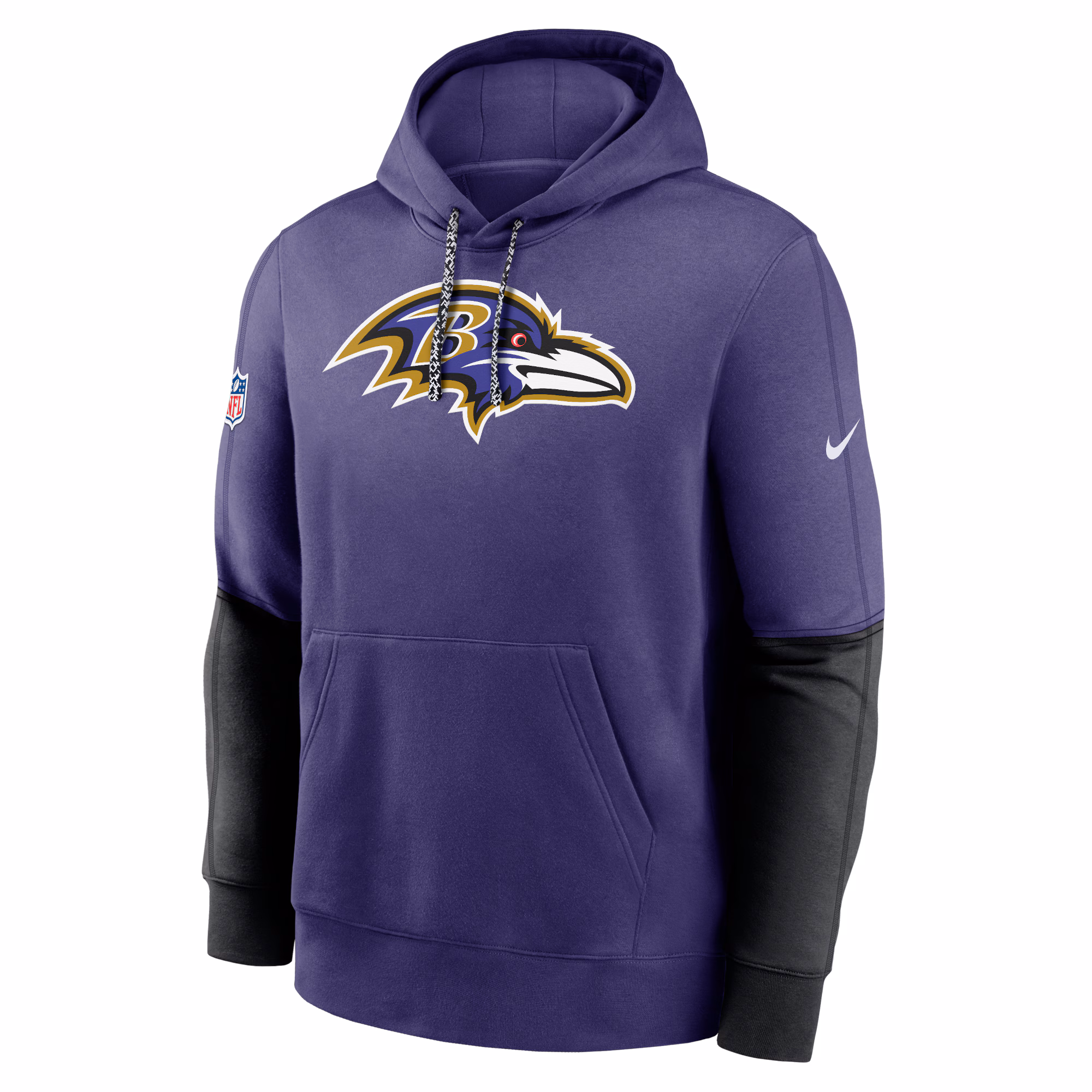 Baltimore Ravens 2024 Sideline Club Pullover Hoodie - Black