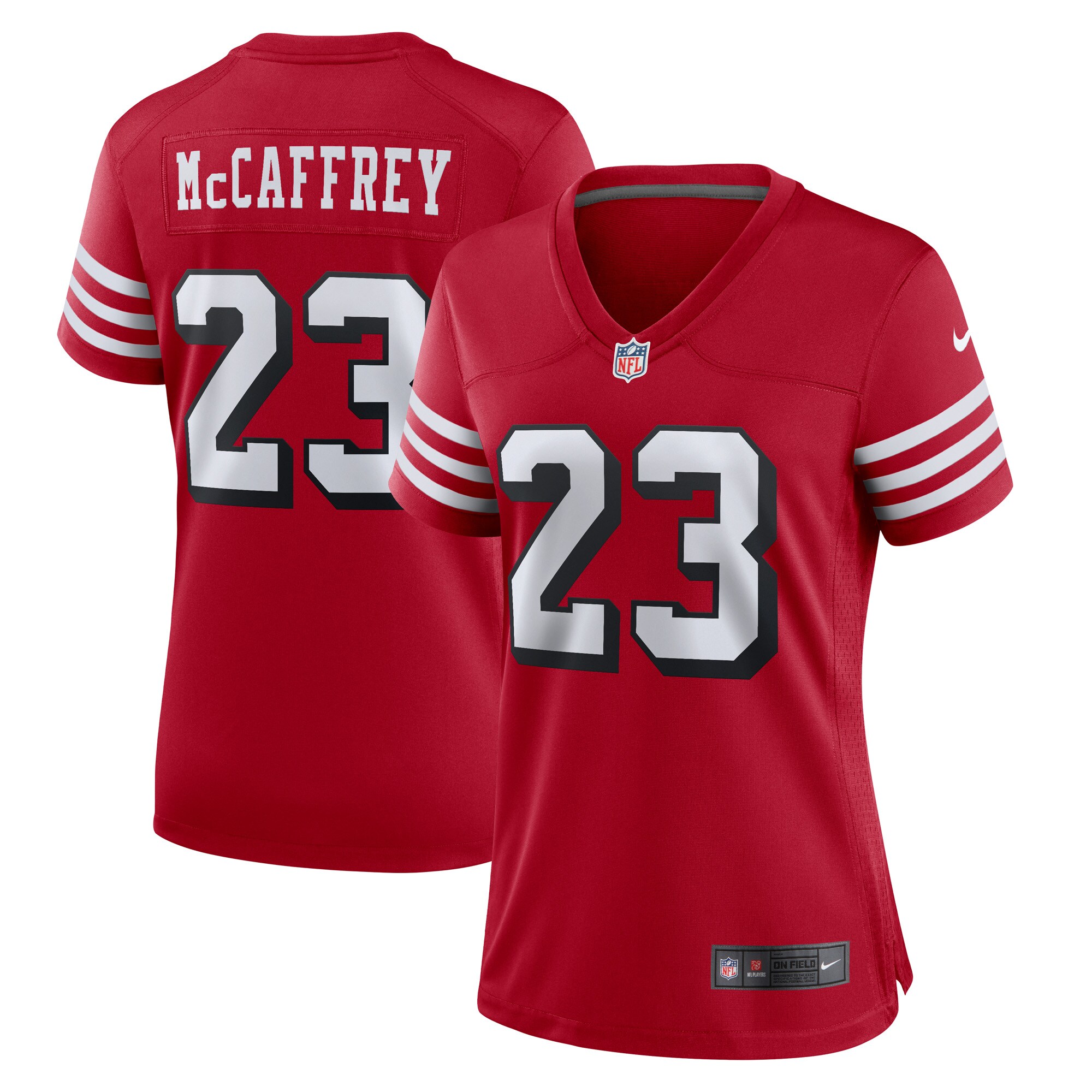 Christian McCaffrey San Francisco 49ers  Women's Alternate Game Player Jersey - Scarlet