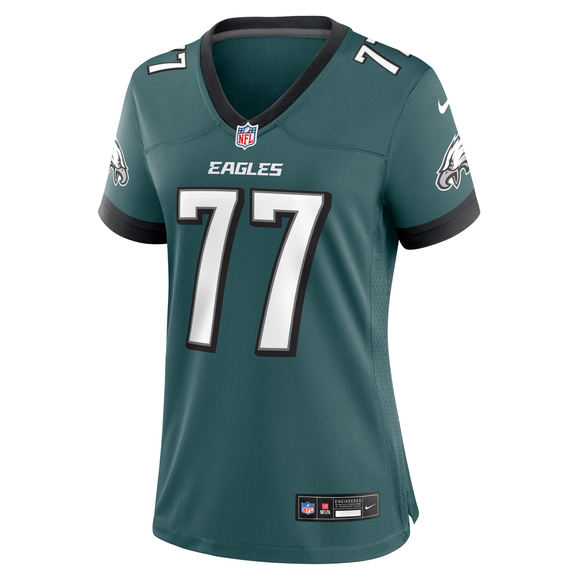 Mekhi Becton Sr. Philadelphia Eagles Women's Game Jersey - Midnight Green