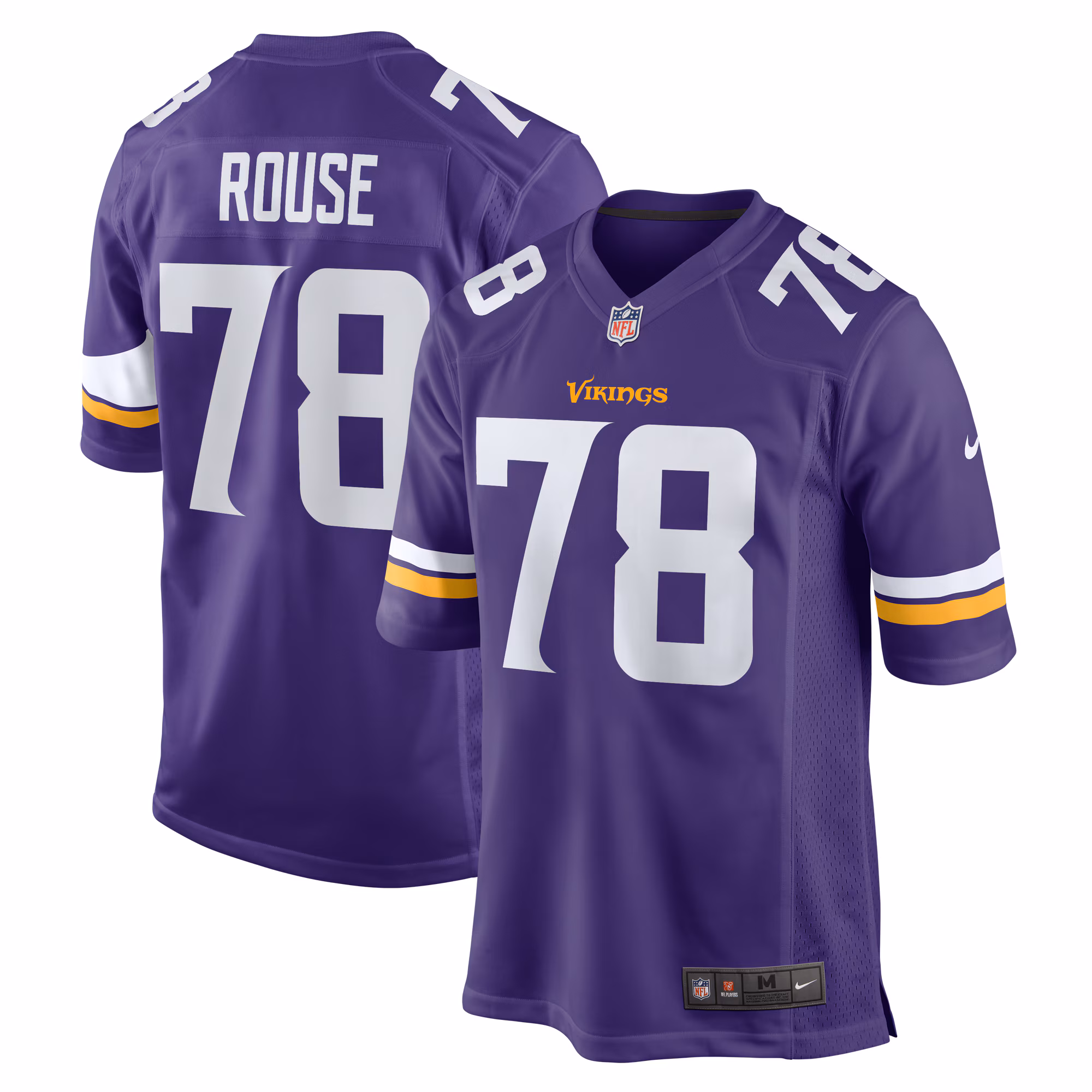 Walter Rouse Minnesota Vikings Game Jersey -  Purple