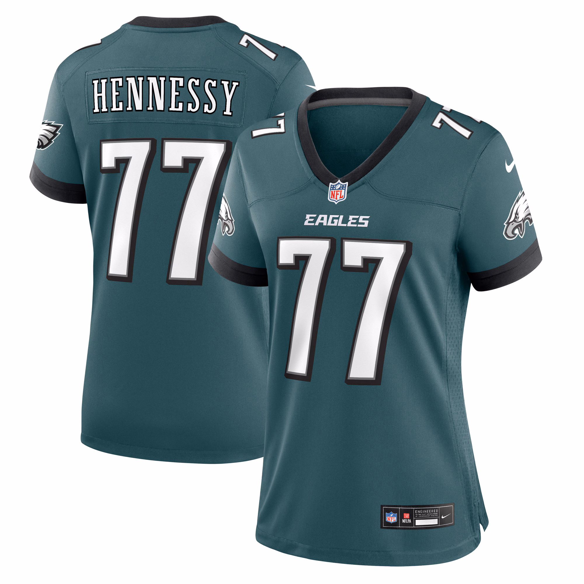 Matt Hennessy Philadelphia Eagles Women's  Game Jersey - Midnight Green