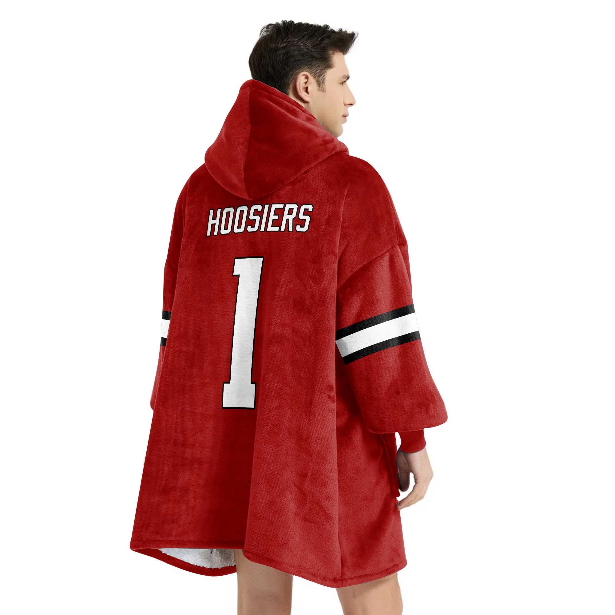 Adult Indiana Football Unisex Blanket Hoodie