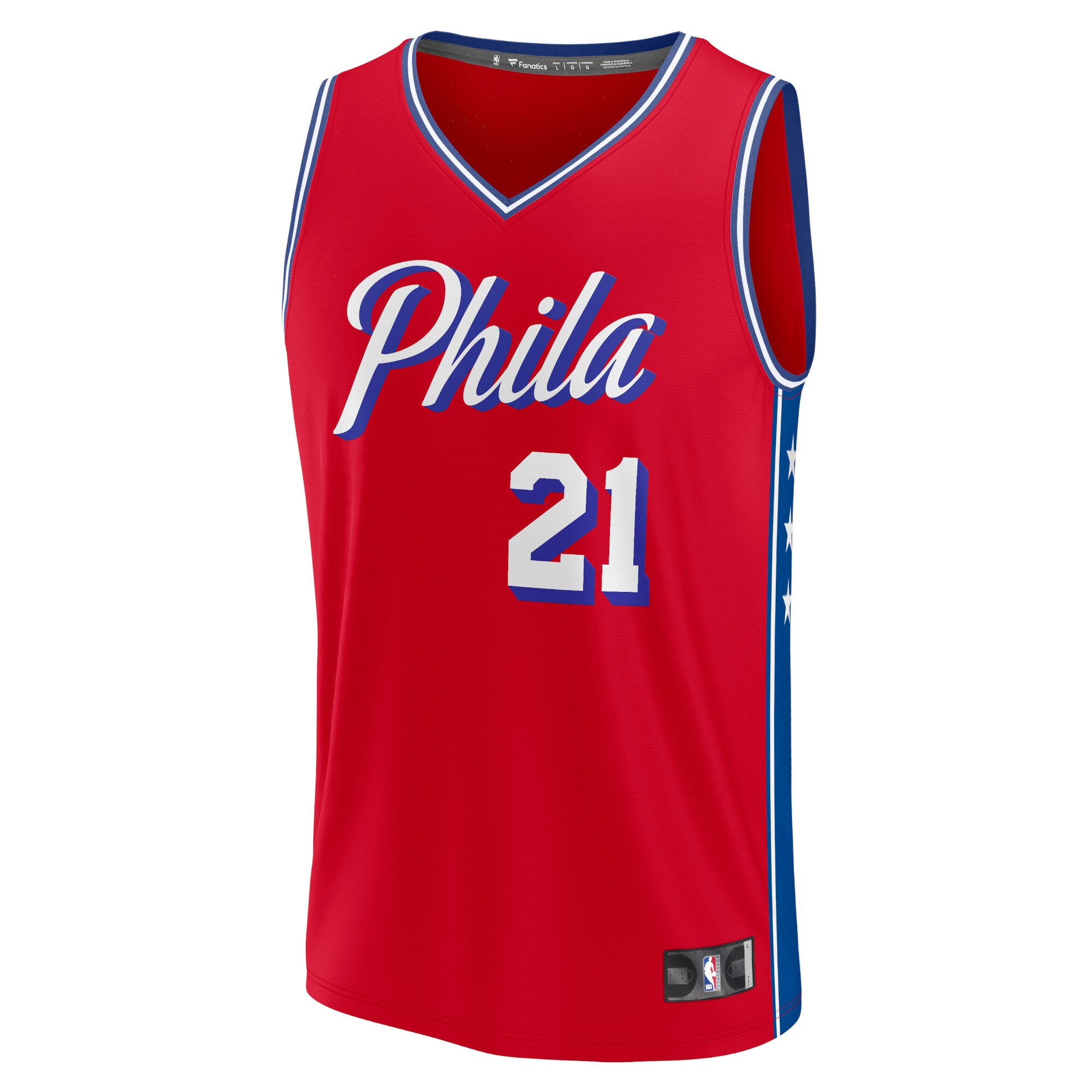 Joel Embiid Philadelphia 76ers  Fast Break Replica Player Jersey - Statement Edition - Red